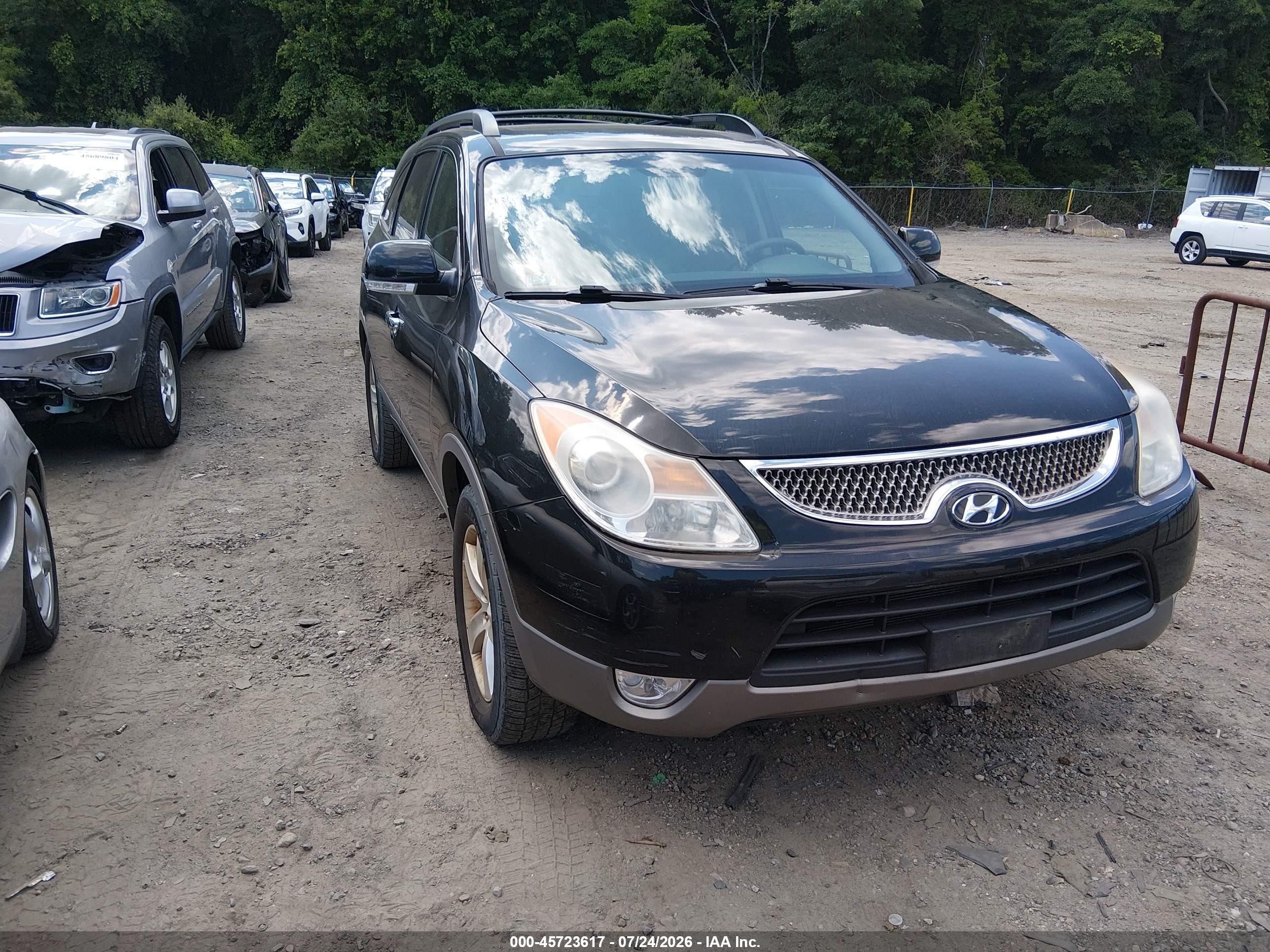 2011 Hyundai Veracruz Limited Black vin: KM8NUDCC6BU152217