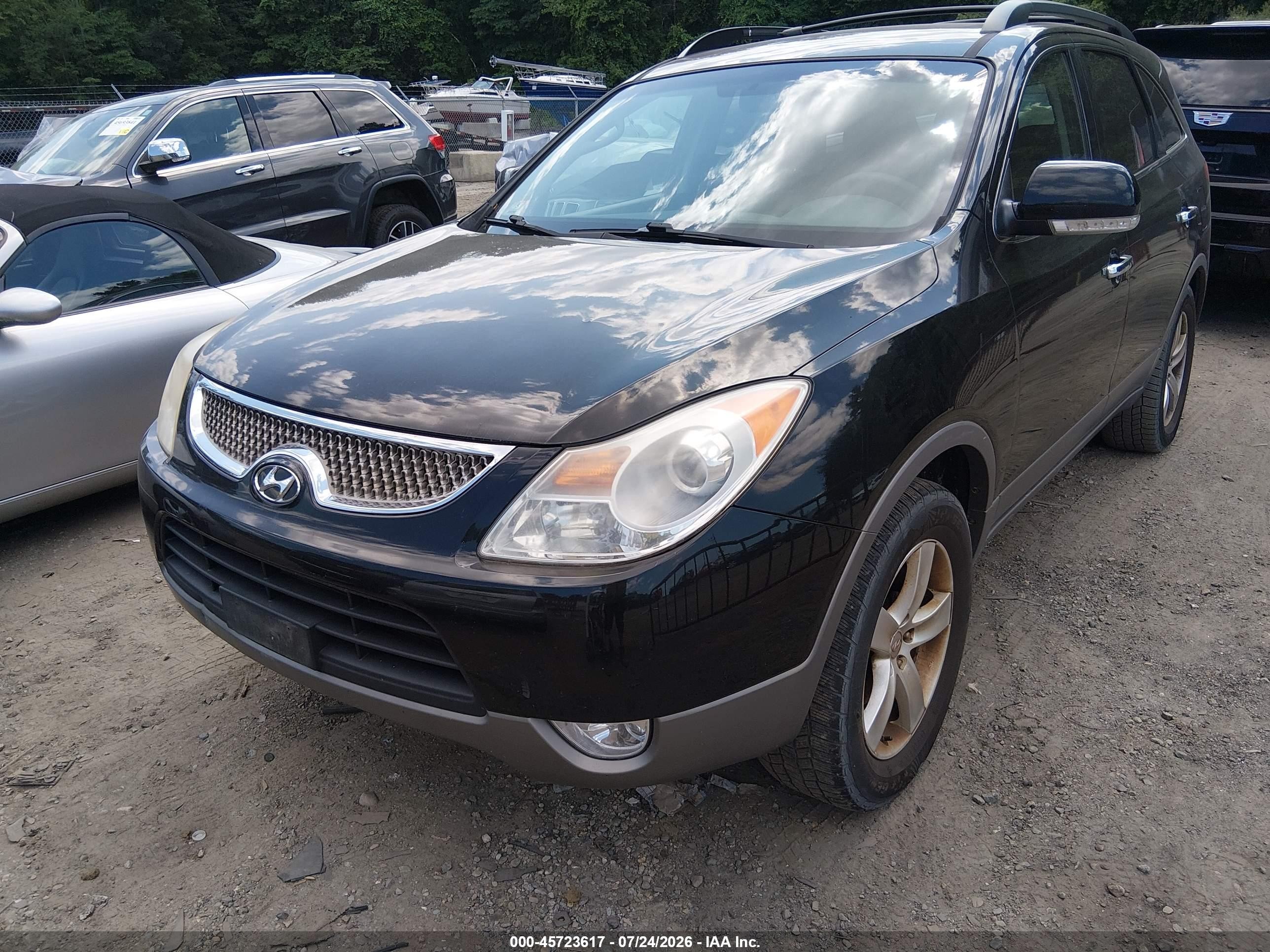 2011 Hyundai Veracruz Limited Черный vin: KM8NUDCC6BU152217