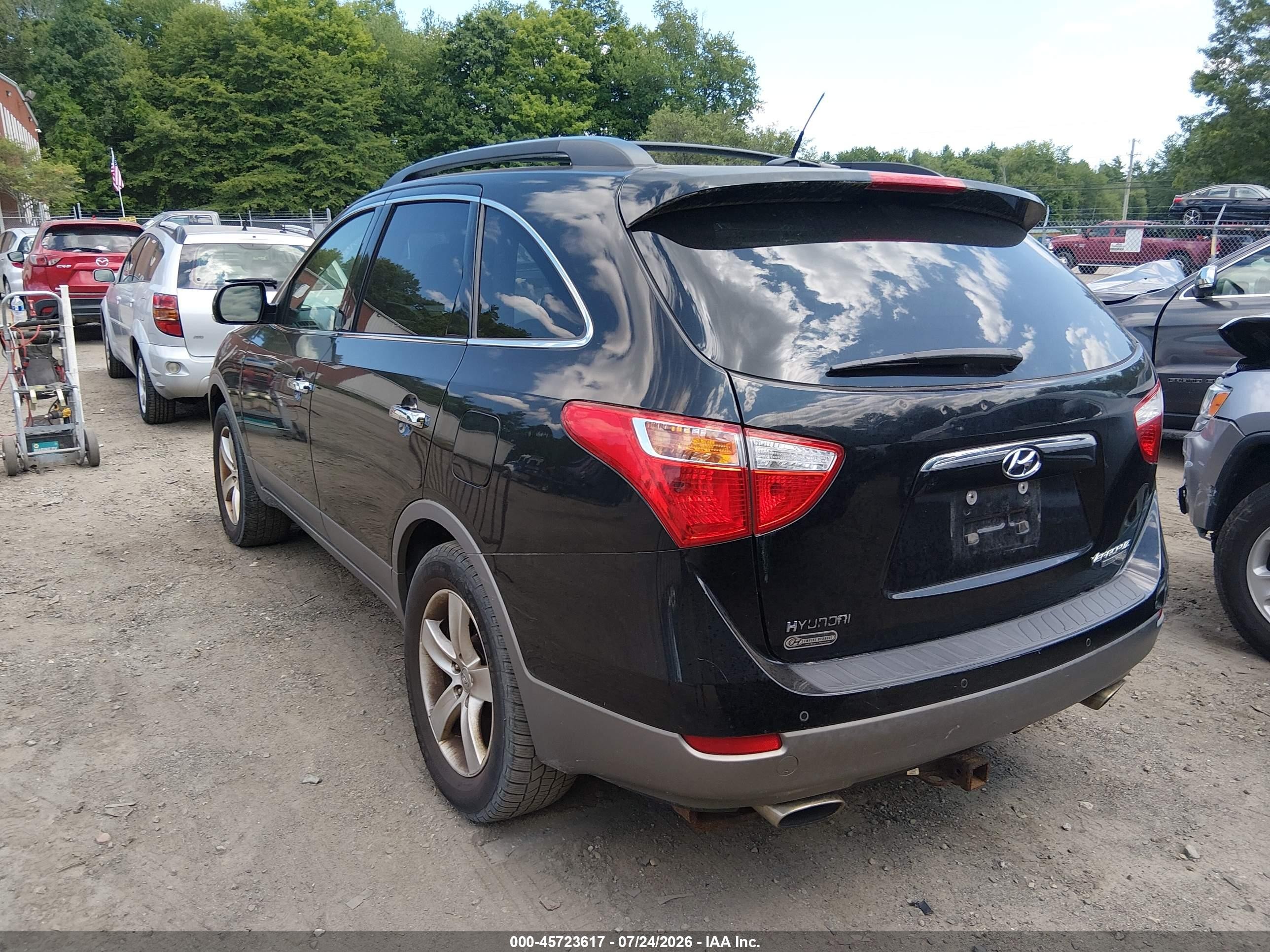 2011 Hyundai Veracruz Limited Черный vin: KM8NUDCC6BU152217