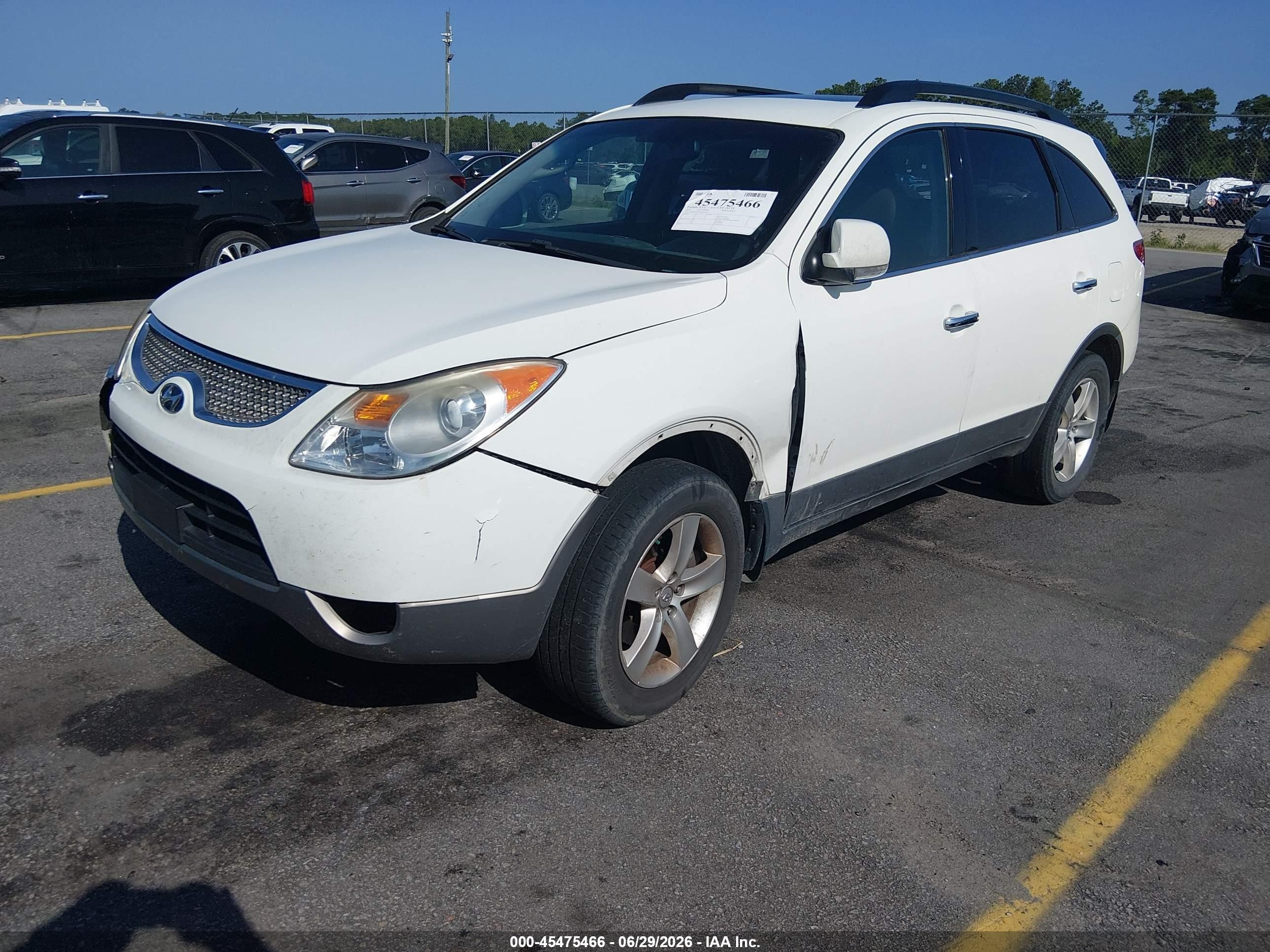 2011 Hyundai Veracruz Limited White vin: KM8NUDCC6BU158017