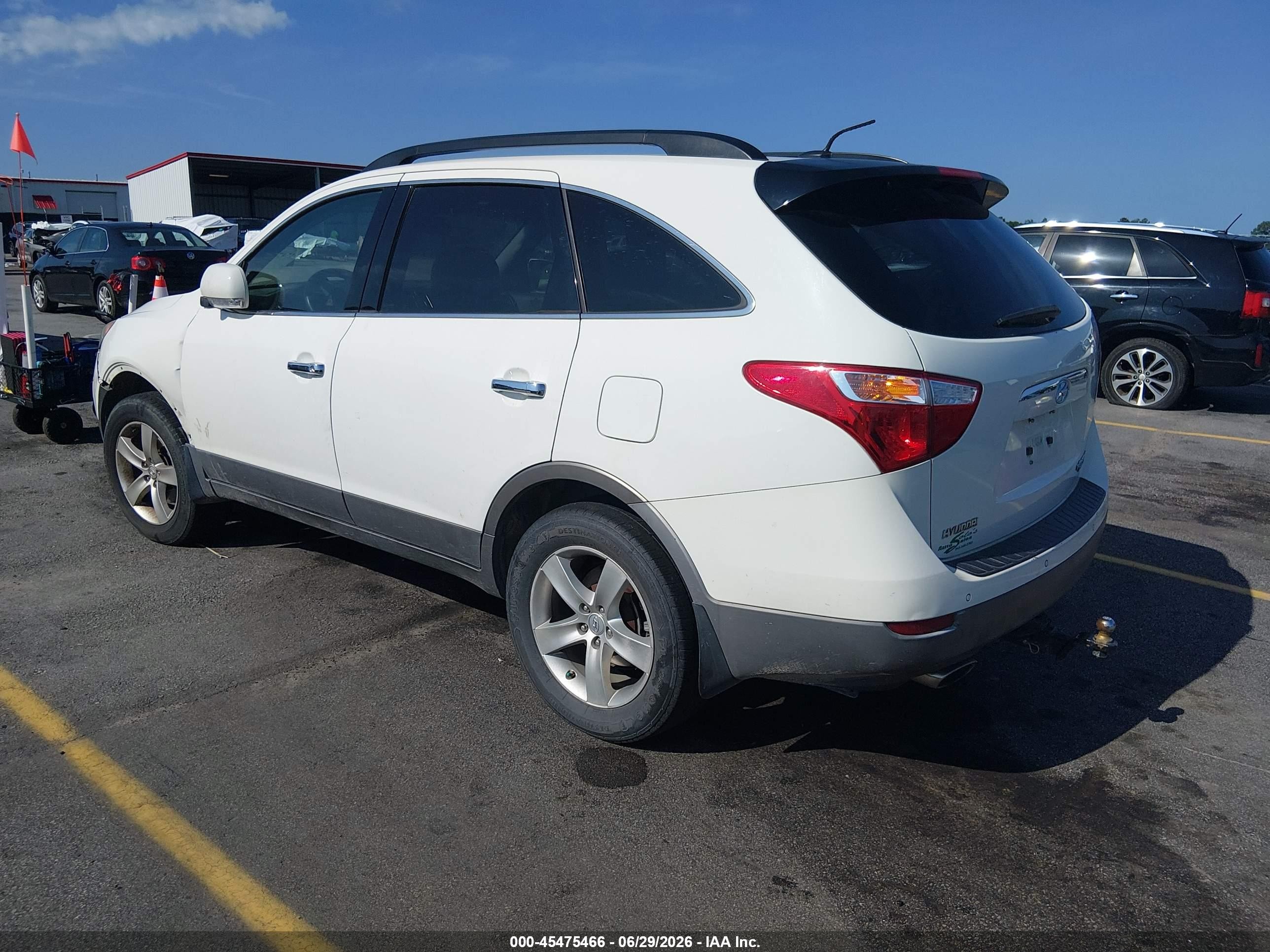 2011 Hyundai Veracruz Limited White vin: KM8NUDCC6BU158017