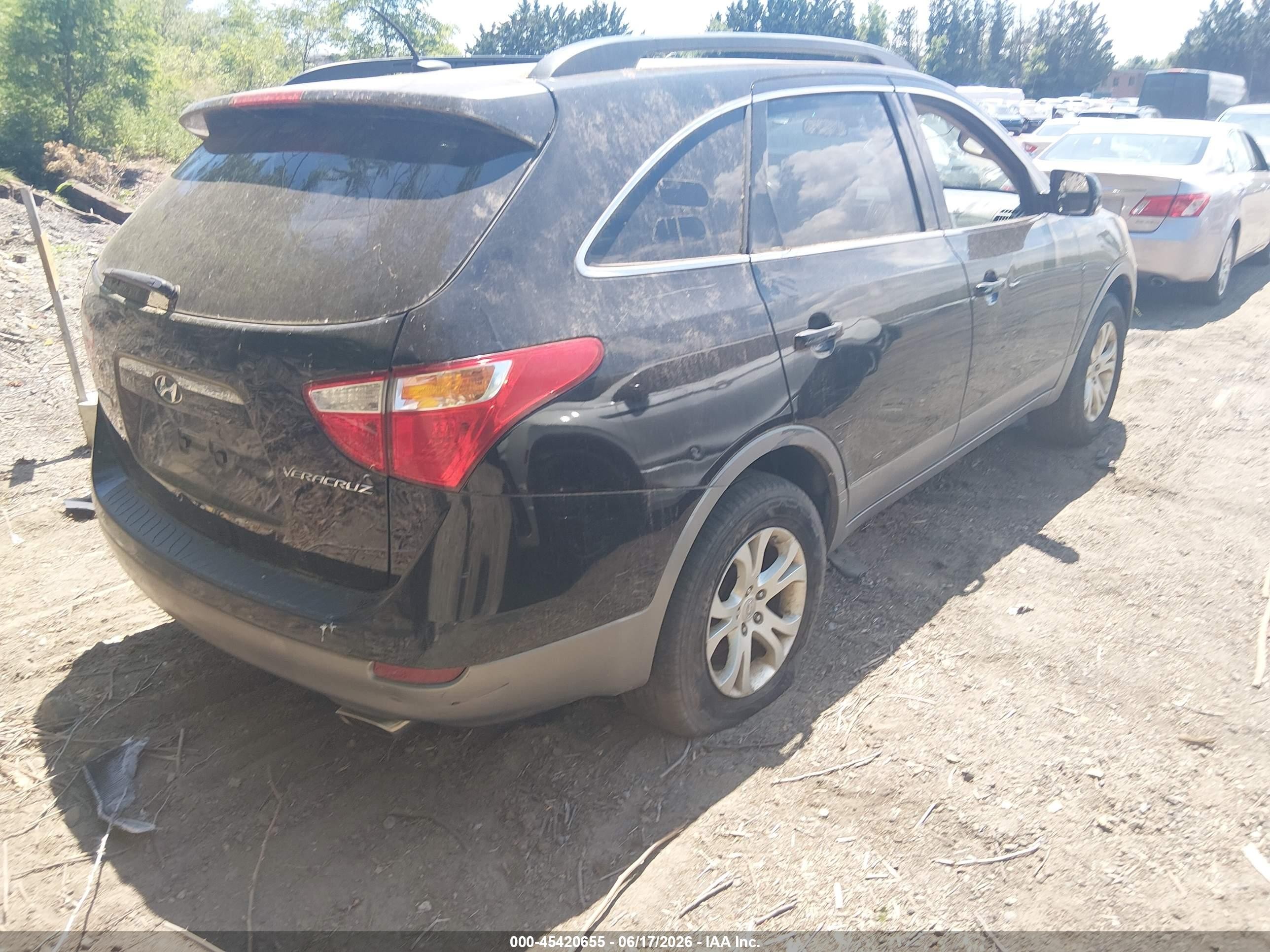 2011 Hyundai Veracruz Gls Black vin: KM8NUDCC6BU176971