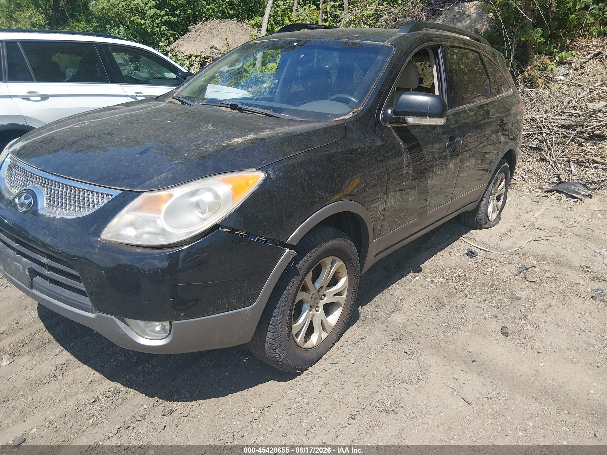 2011 Hyundai Veracruz Gls Black vin: KM8NUDCC6BU176971