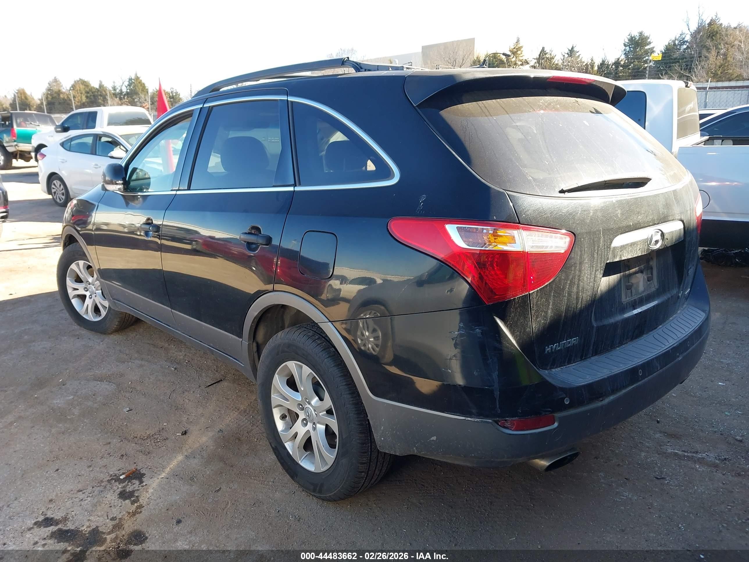 2010 Hyundai Veracruz Gls Black vin: KM8NUDCC7AU103820
