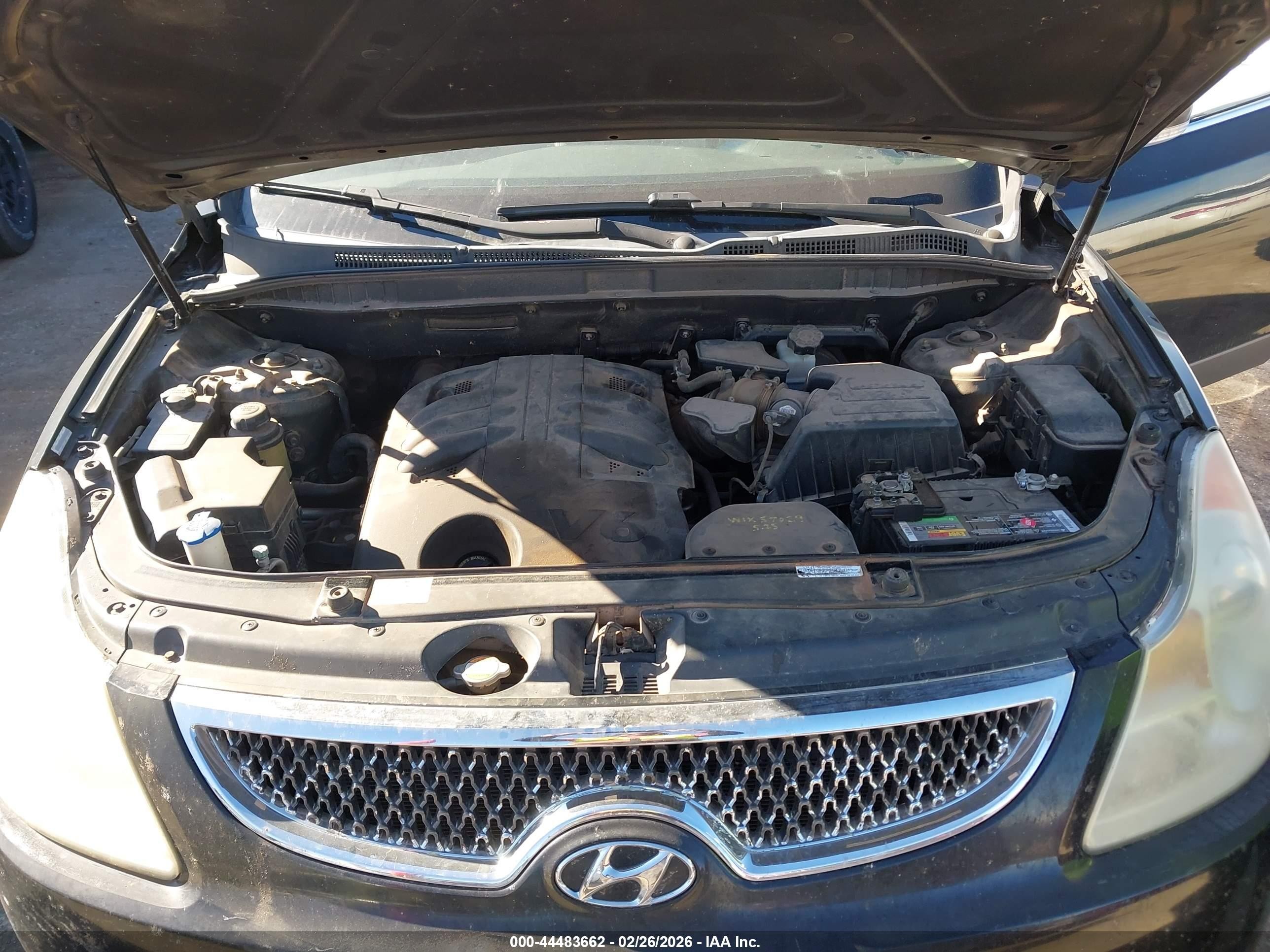 2010 Hyundai Veracruz Gls Black vin: KM8NUDCC7AU103820