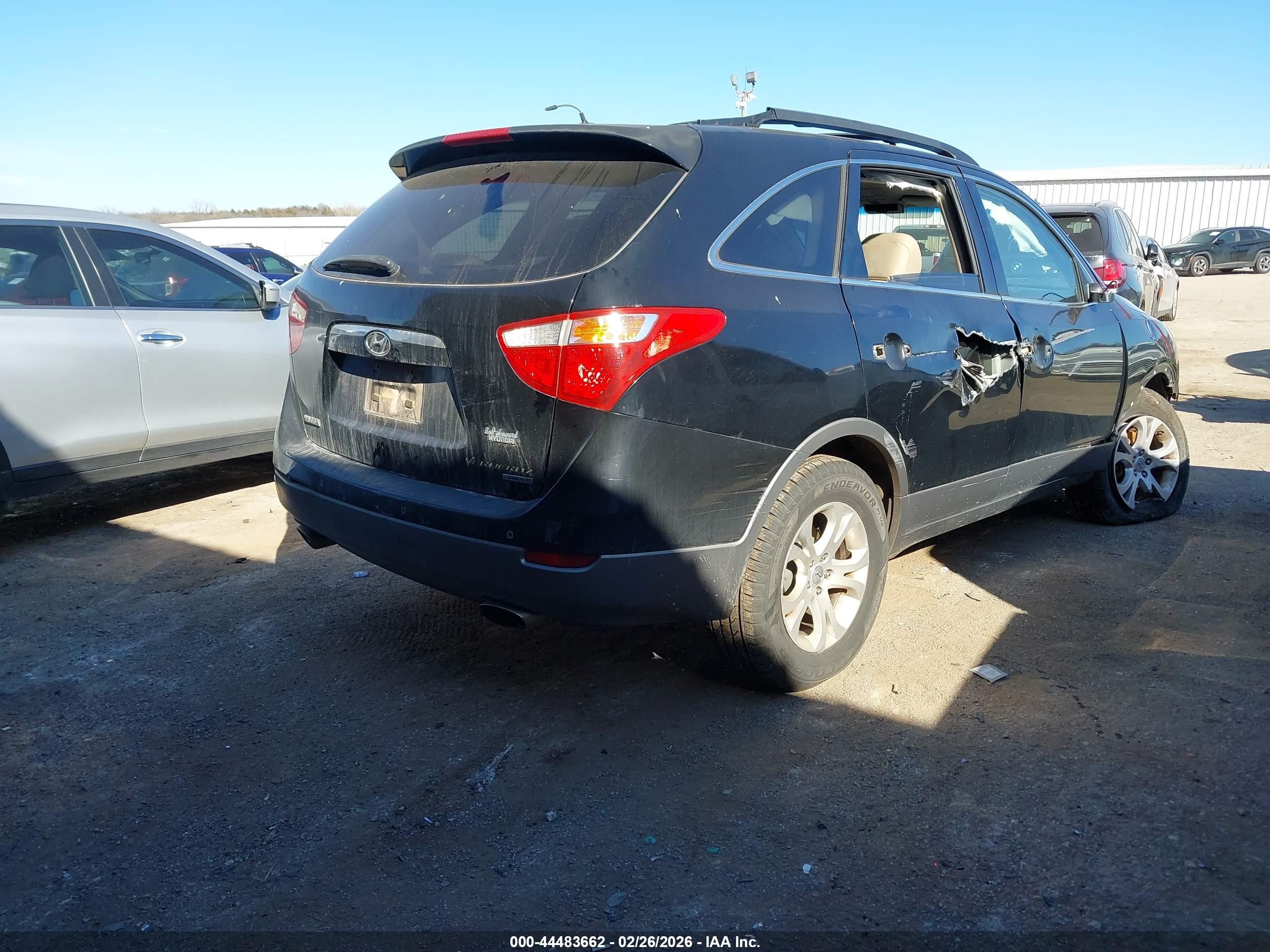 2010 Hyundai Veracruz Gls Black vin: KM8NUDCC7AU103820
