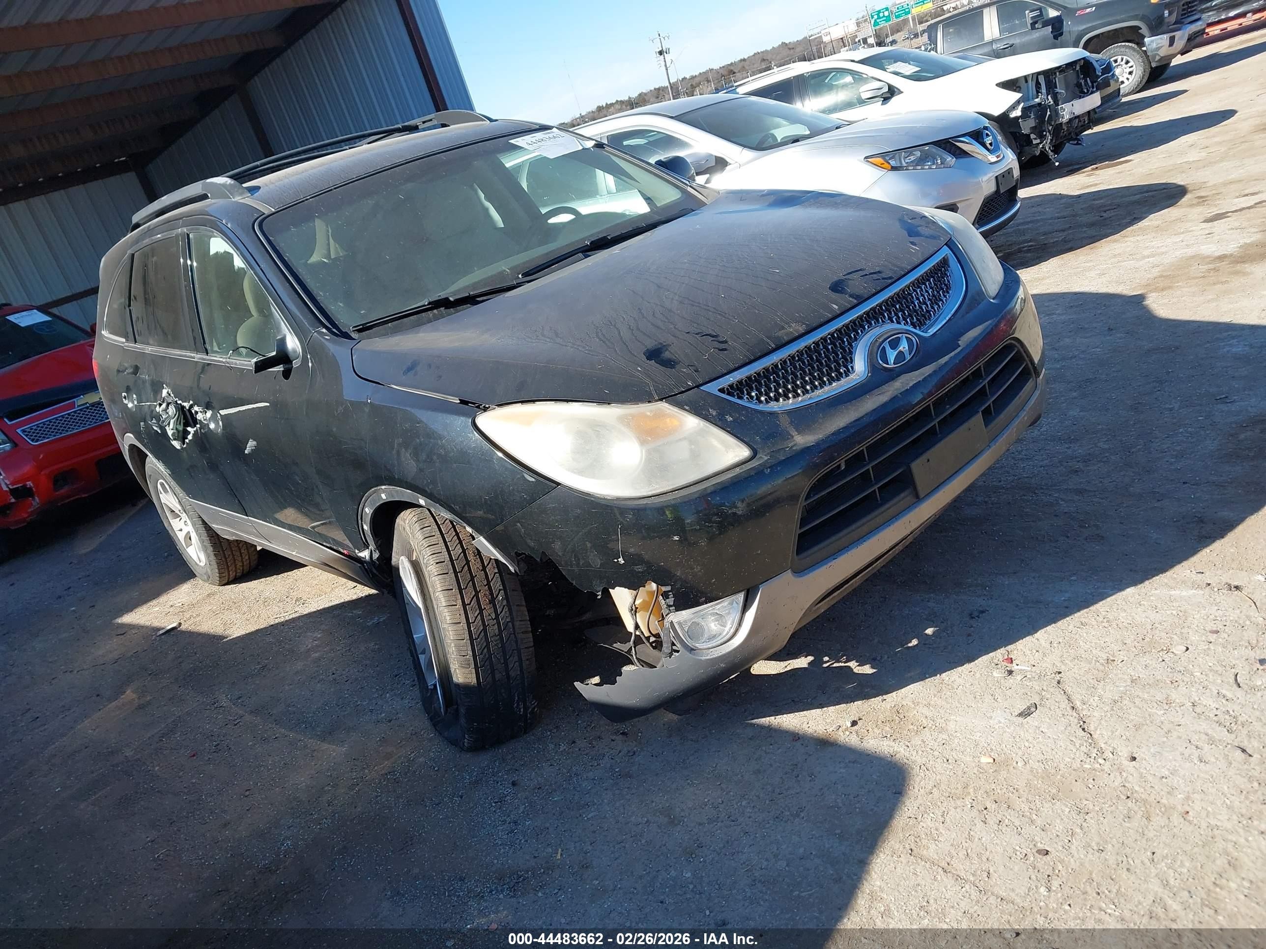 2010 Hyundai Veracruz Gls Black vin: KM8NUDCC7AU103820