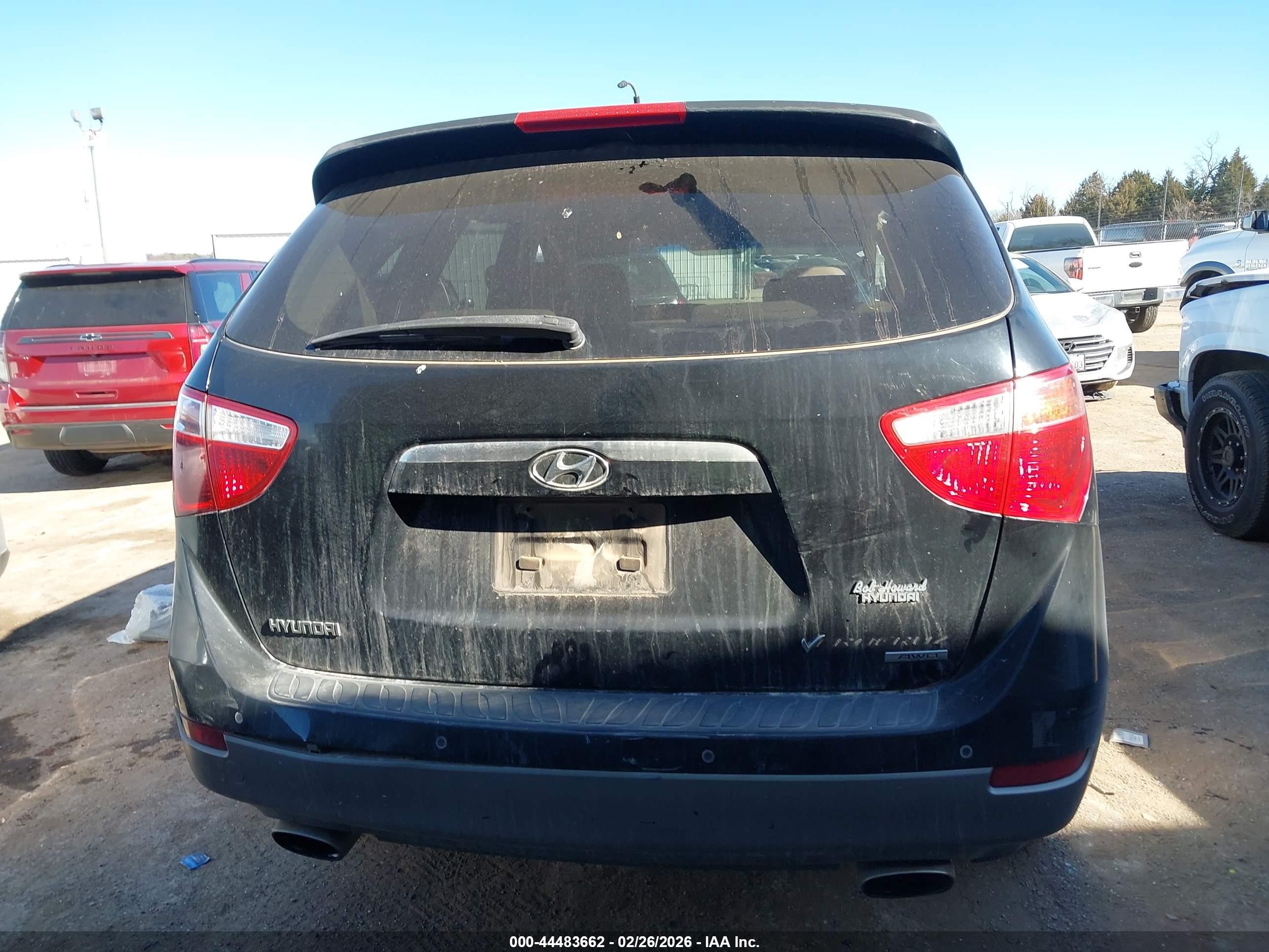2010 Hyundai Veracruz Gls Black vin: KM8NUDCC7AU103820