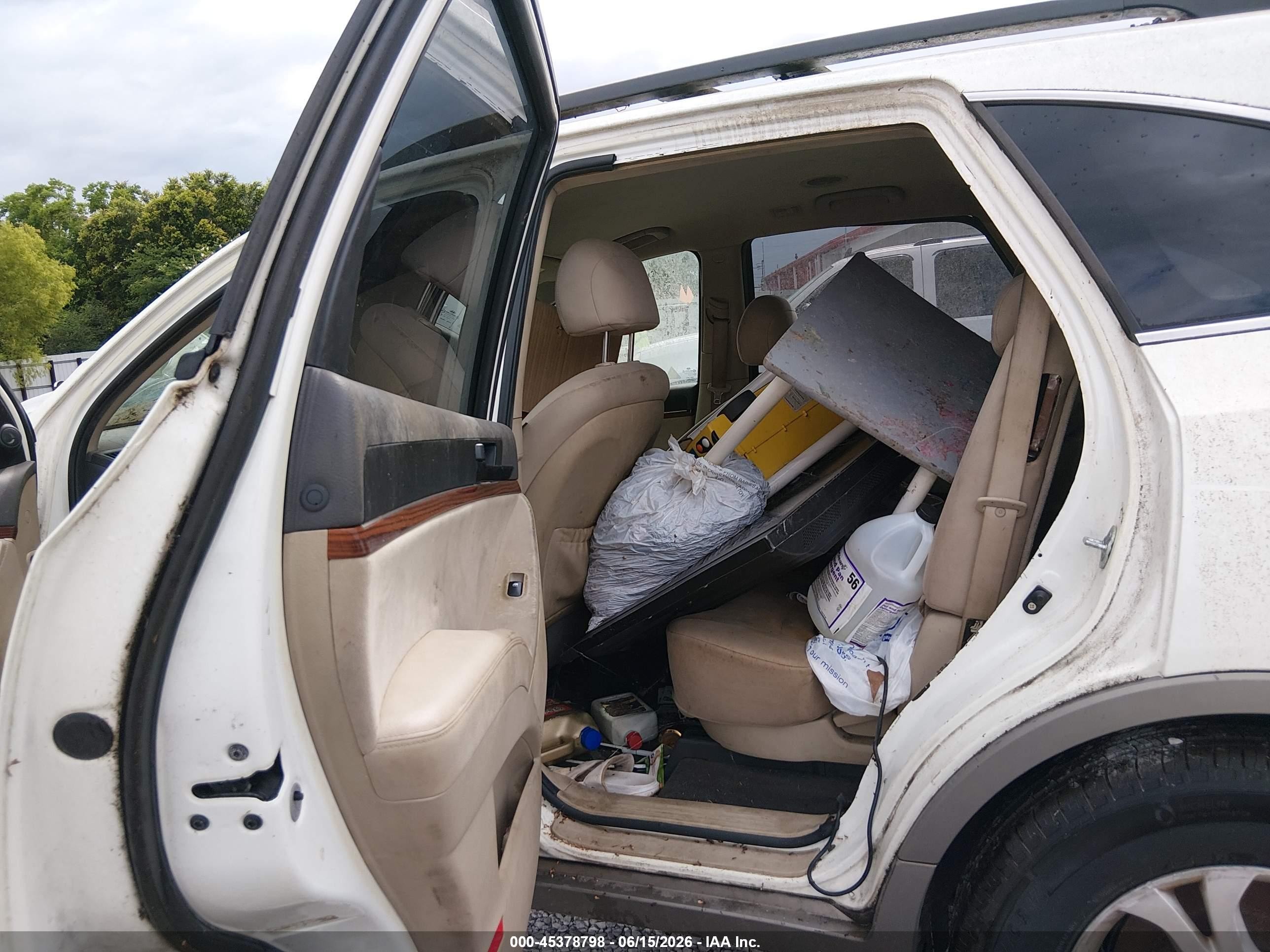 2010 Hyundai Veracruz Gls White vin: KM8NUDCC7AU128488