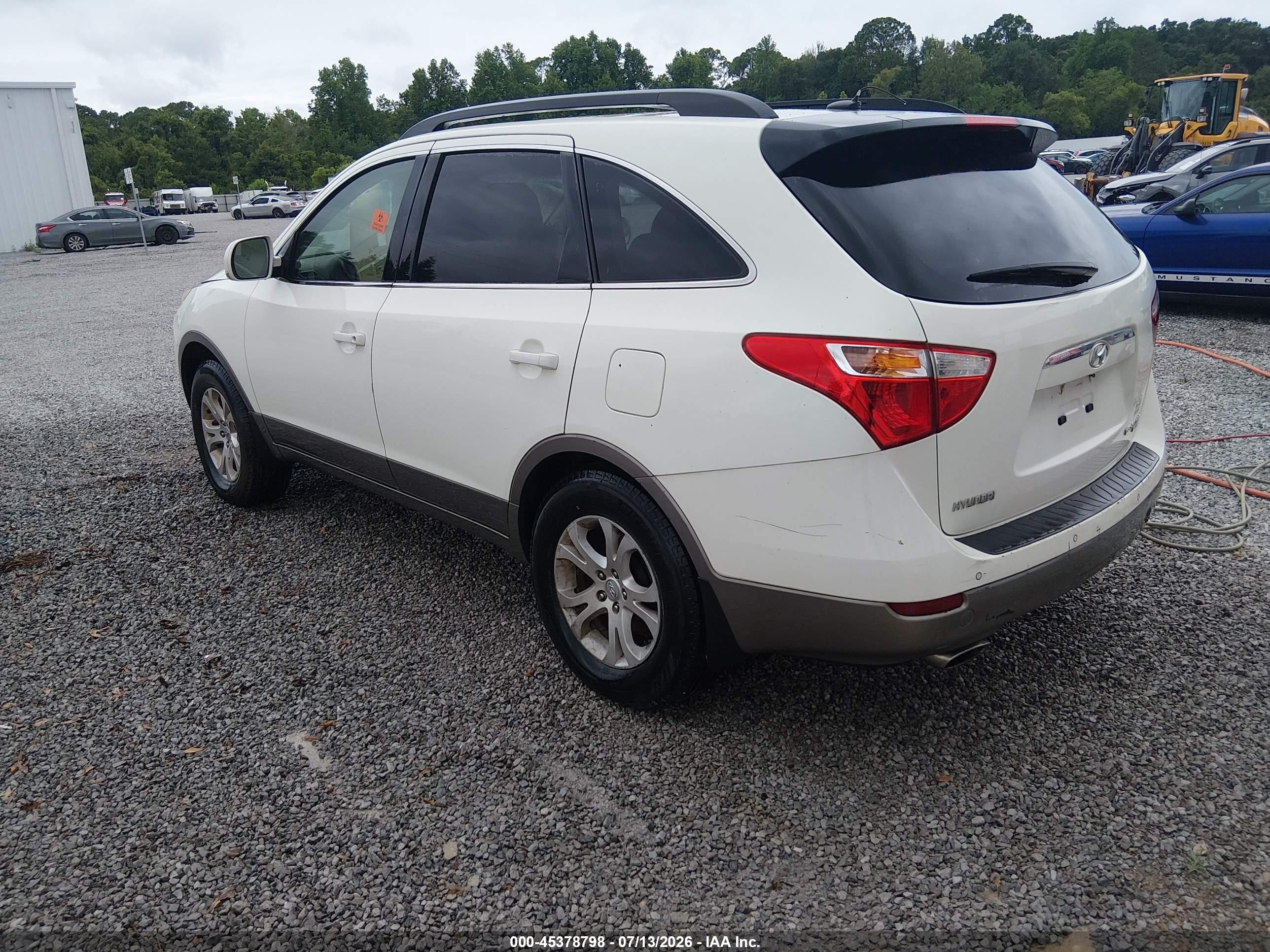 2010 Hyundai Veracruz Gls White vin: KM8NUDCC7AU128488