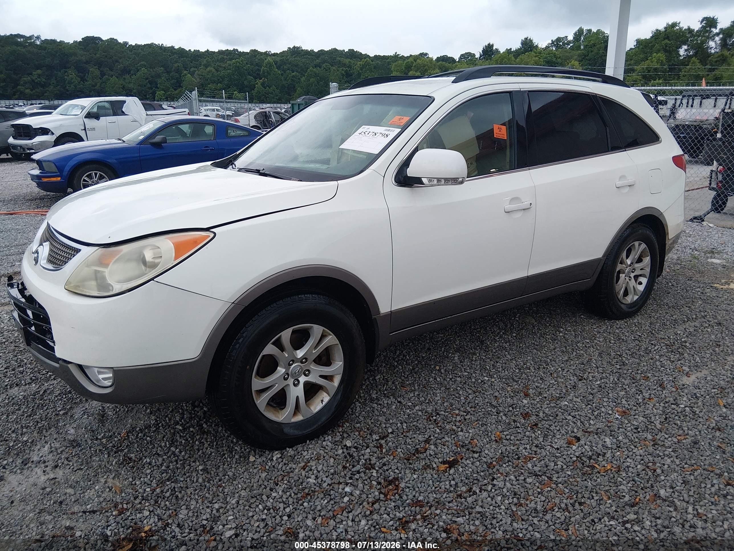 2010 Hyundai Veracruz Gls White vin: KM8NUDCC7AU128488