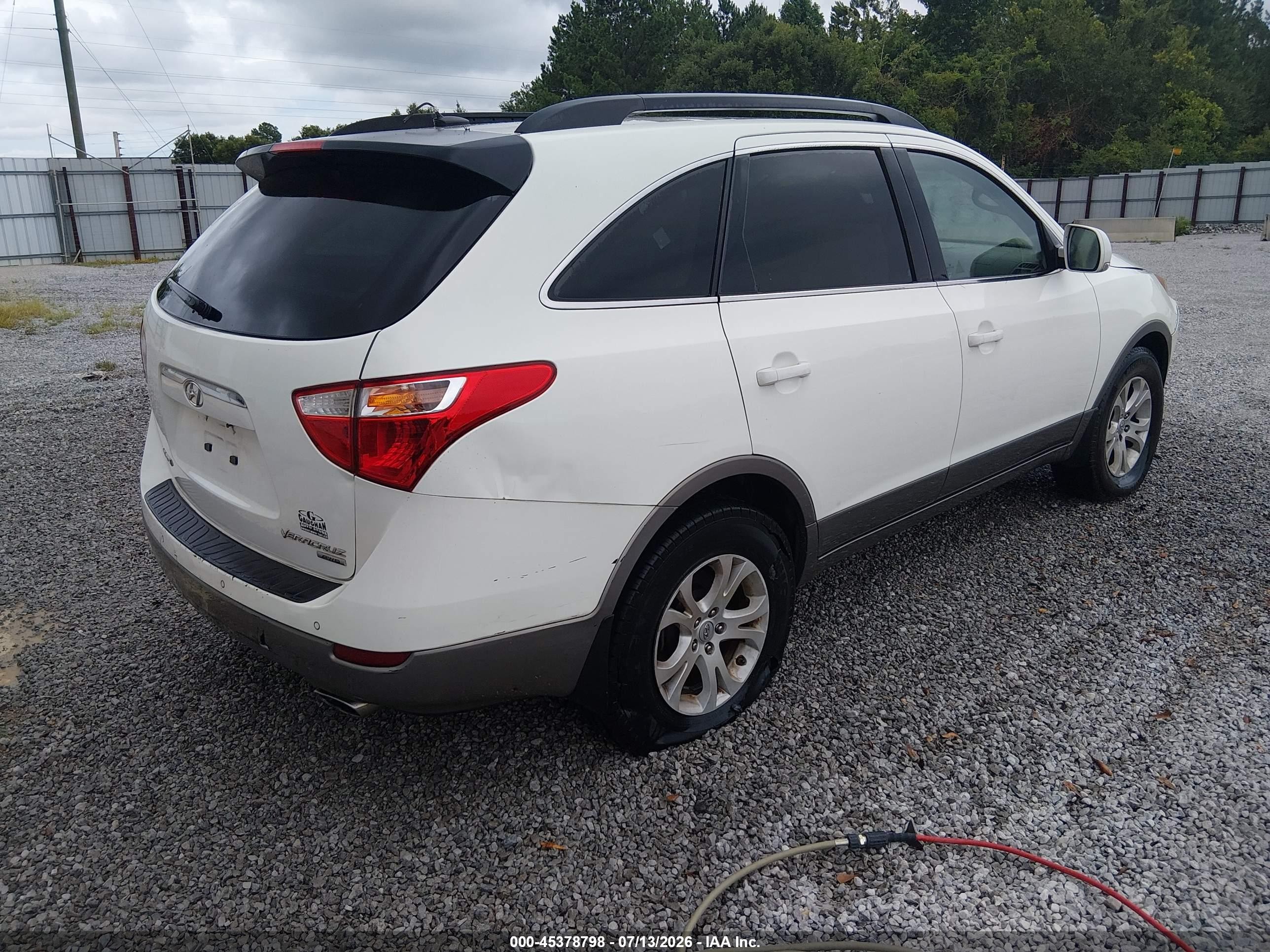 2010 Hyundai Veracruz Gls White vin: KM8NUDCC7AU128488