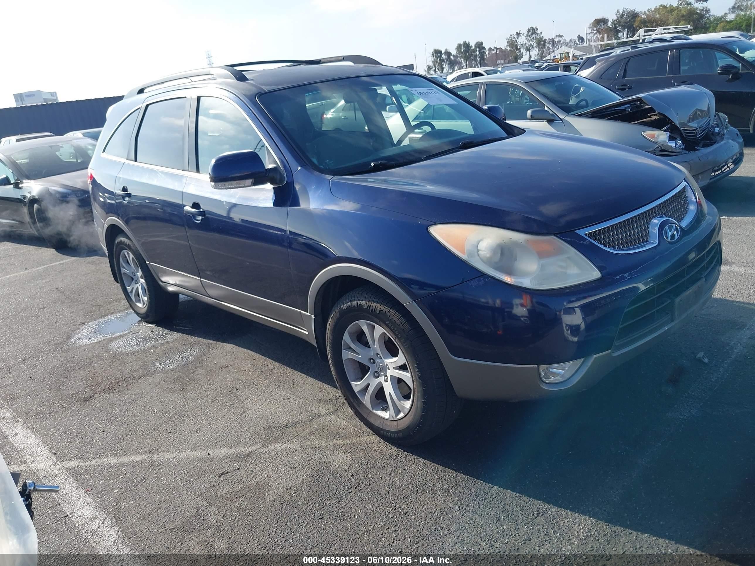 2010 Hyundai Veracruz Gls Dark Blue vin: KM8NUDCC8AU134137