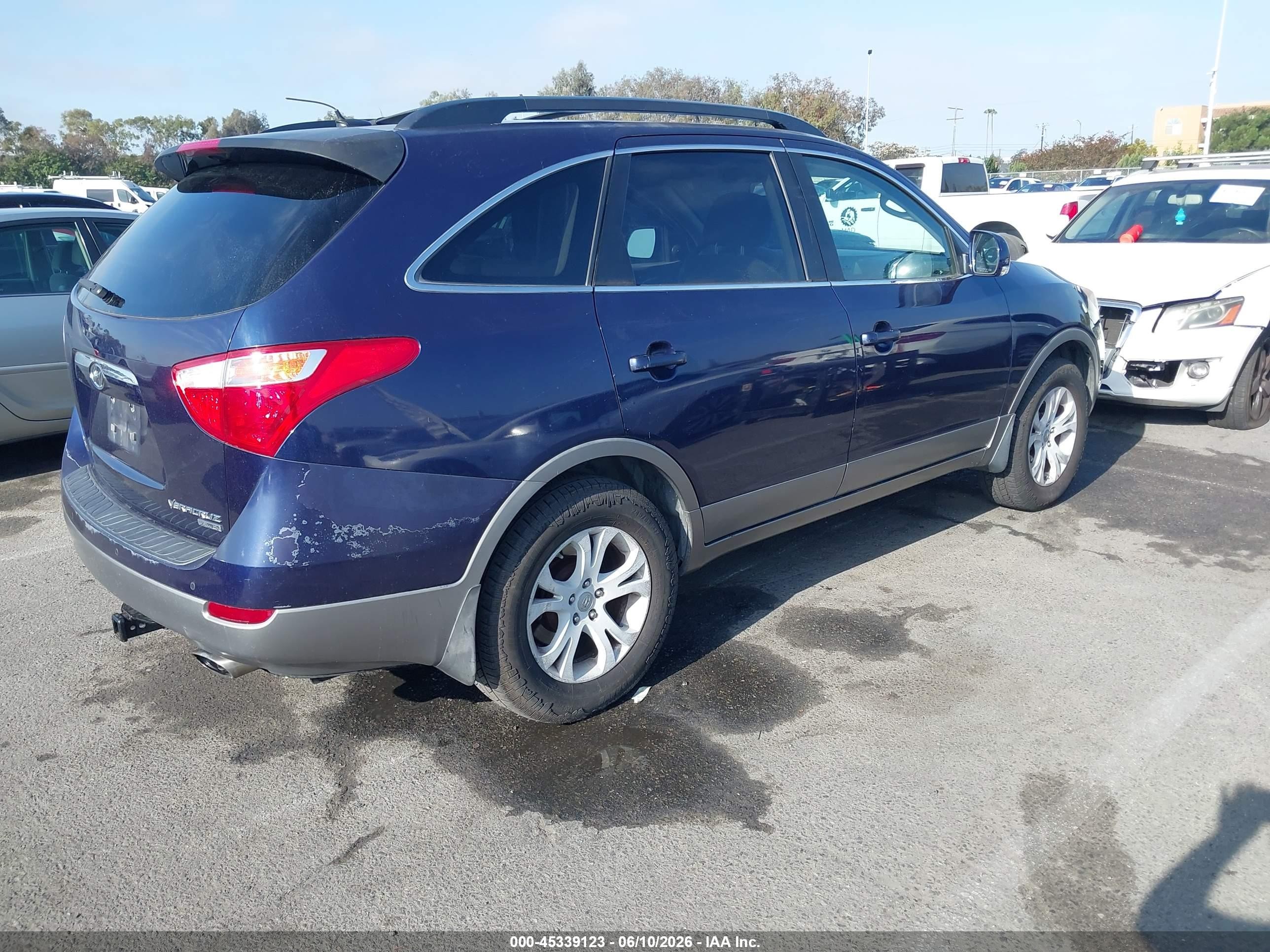 2010 Hyundai Veracruz Gls Dark Blue vin: KM8NUDCC8AU134137