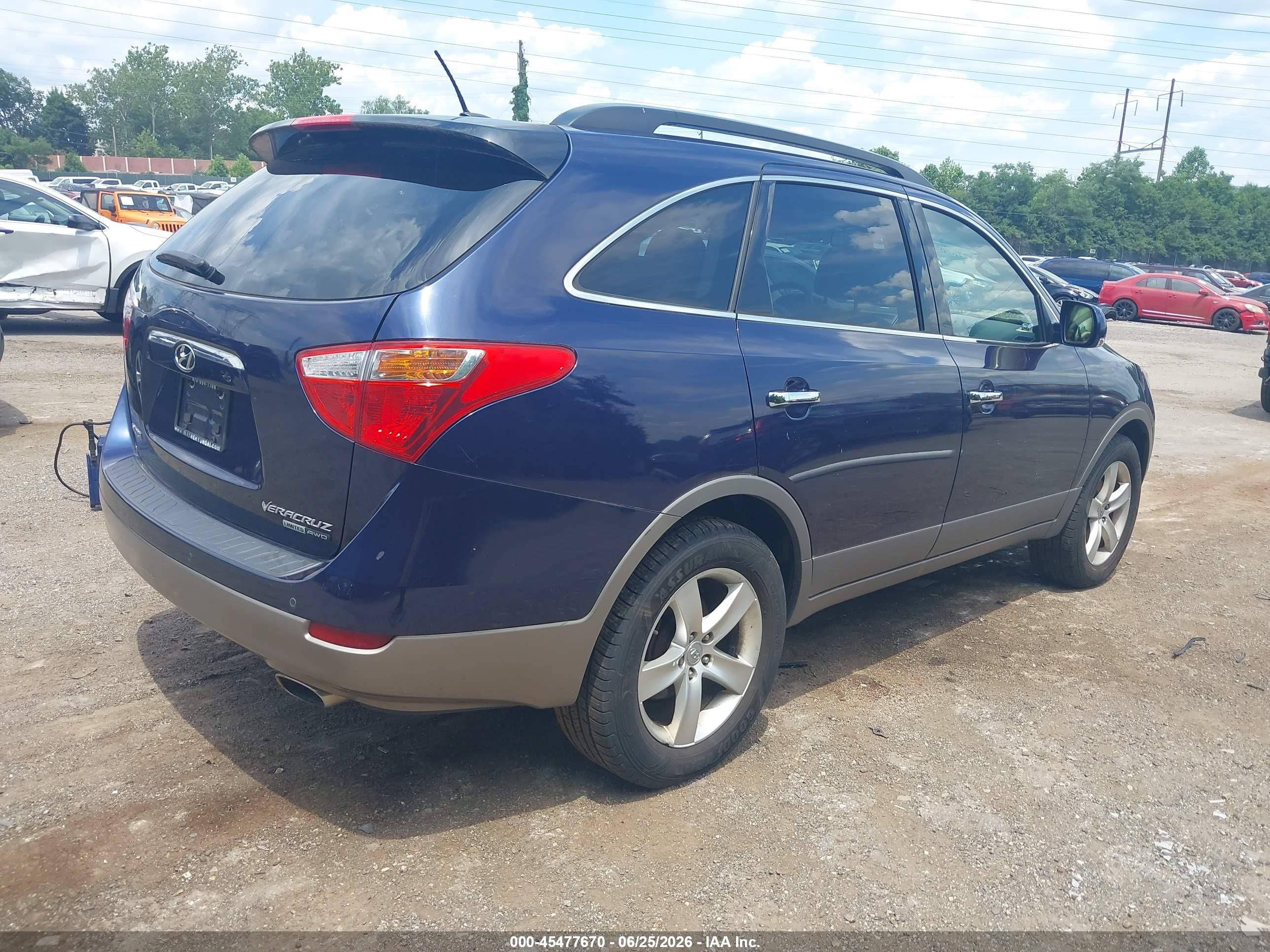2011 Hyundai Veracruz Limited Blue vin: KM8NUDCC9BU146069