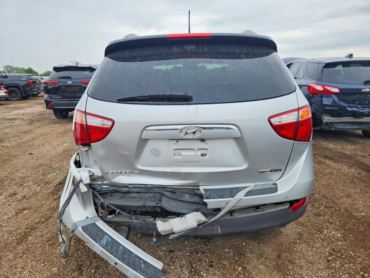 2012 Hyundai Veracruz Limited Серебряный vin: KM8NUDCC9CU201525