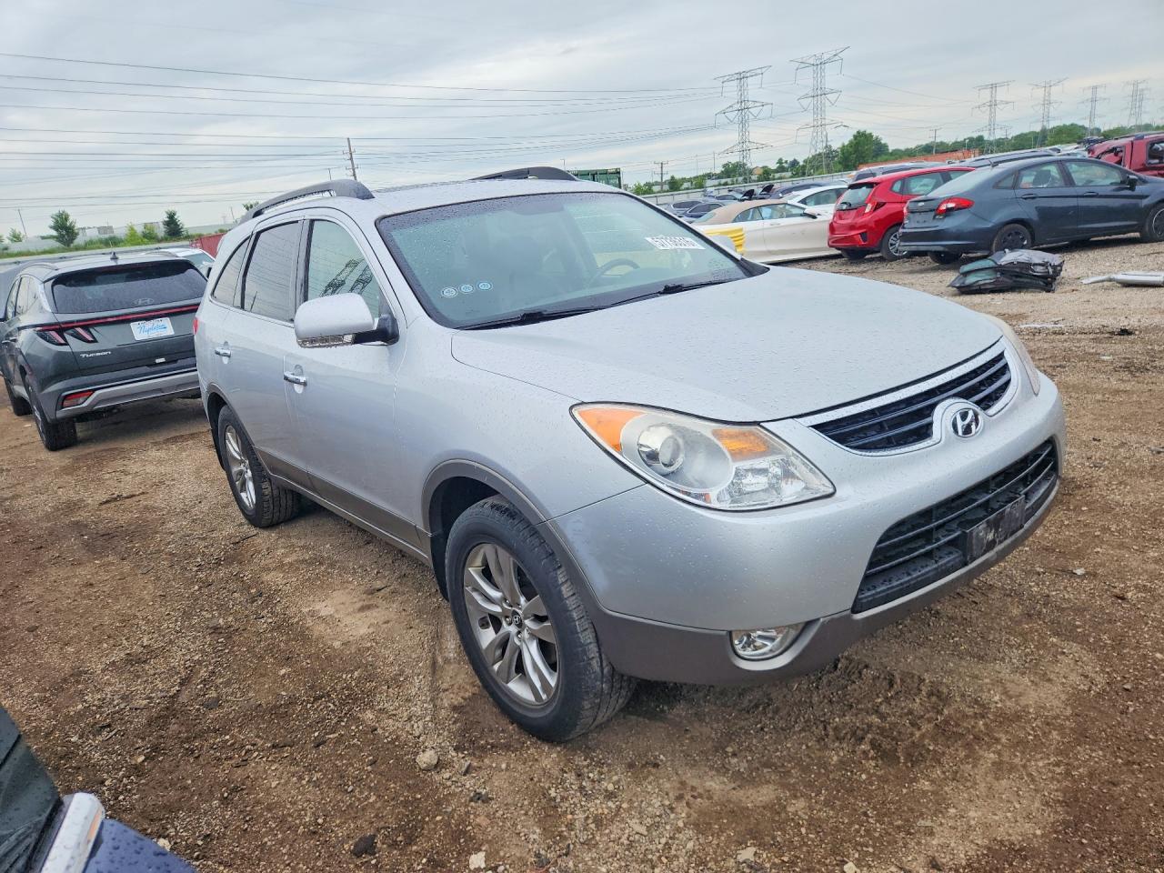 2012 Hyundai Veracruz Limited Серебряный vin: KM8NUDCC9CU201525