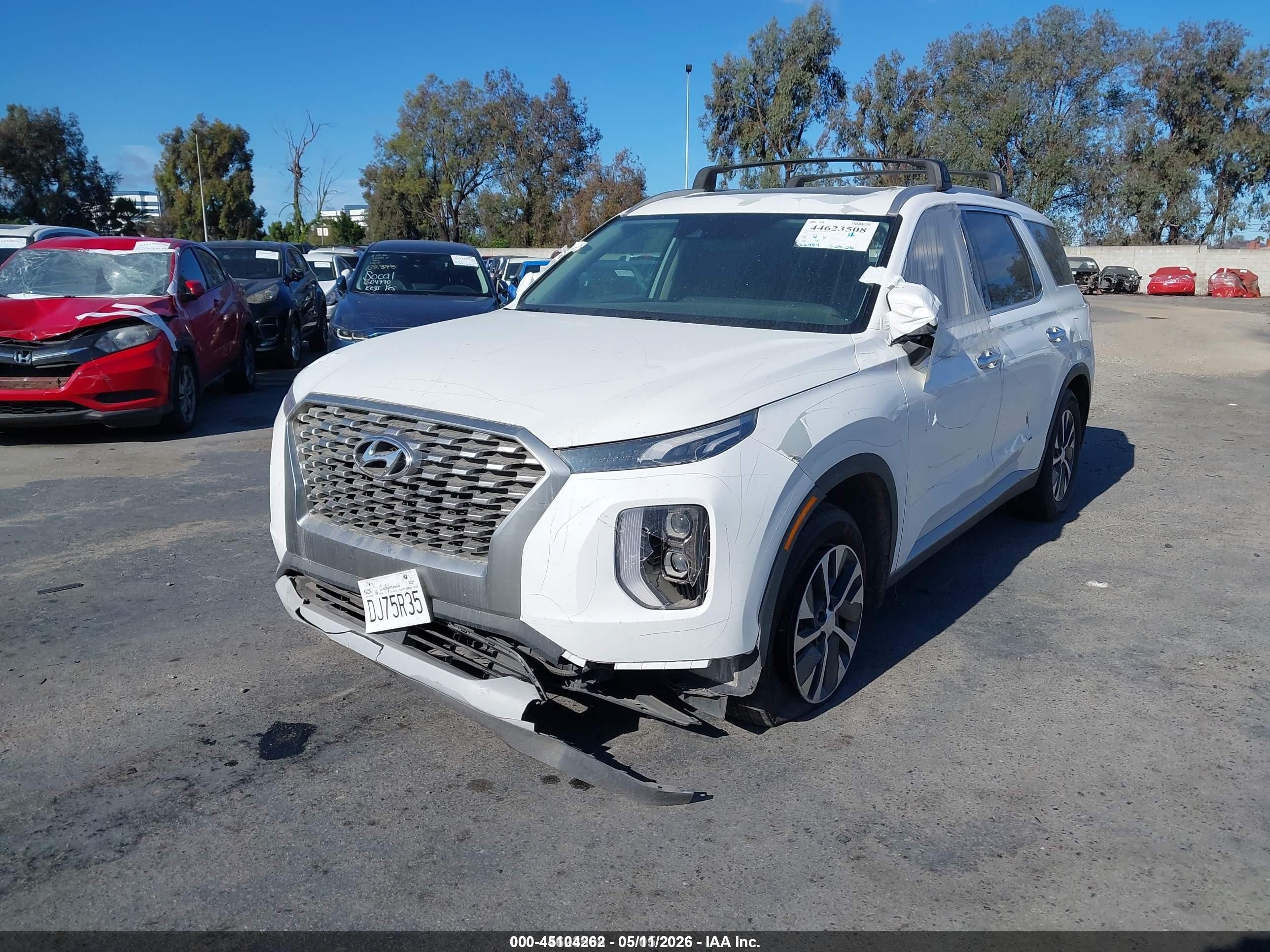 2021 Hyundai Palisade Sel White vin: KM8R24HE1MU334279