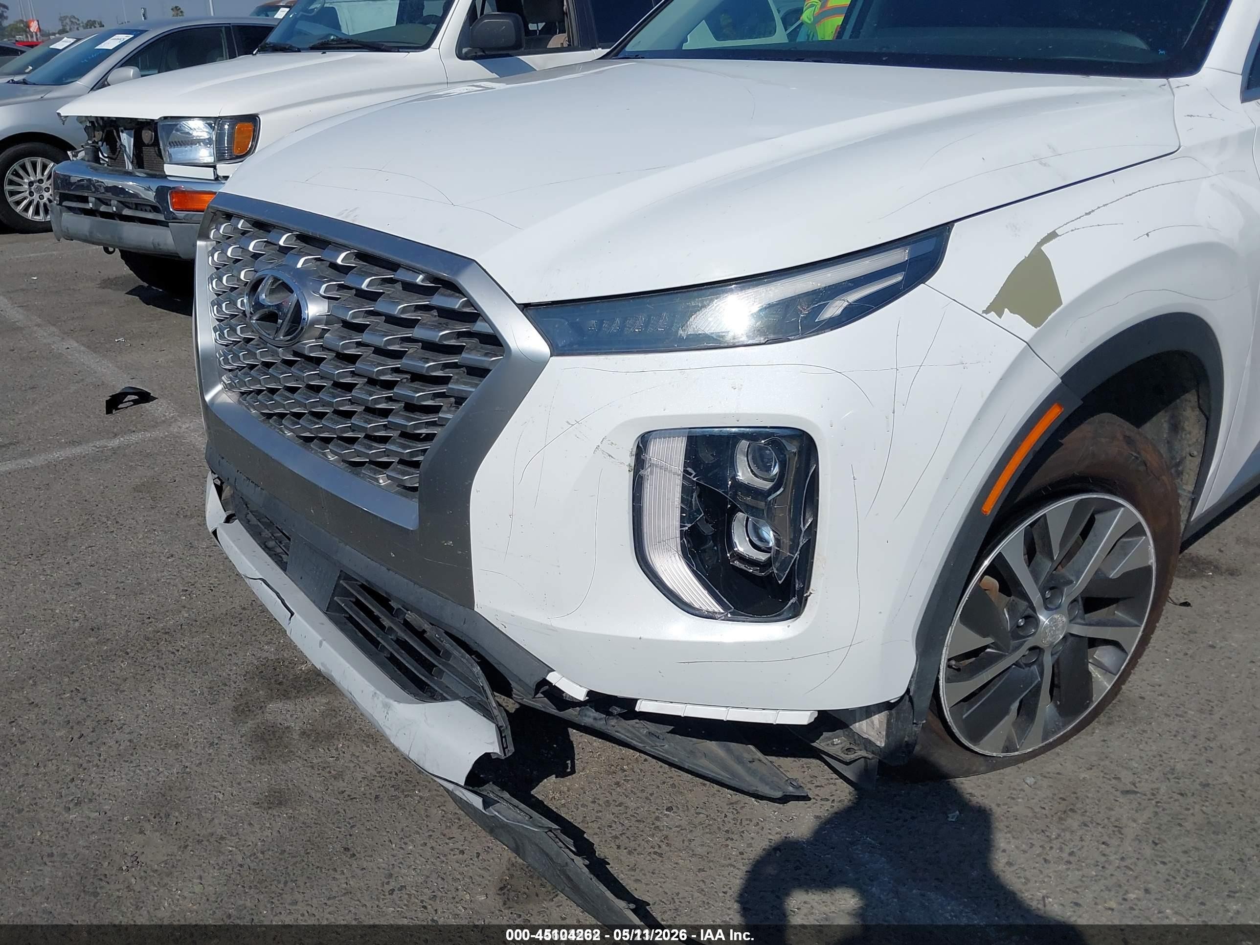 2021 Hyundai Palisade Sel White vin: KM8R24HE1MU334279