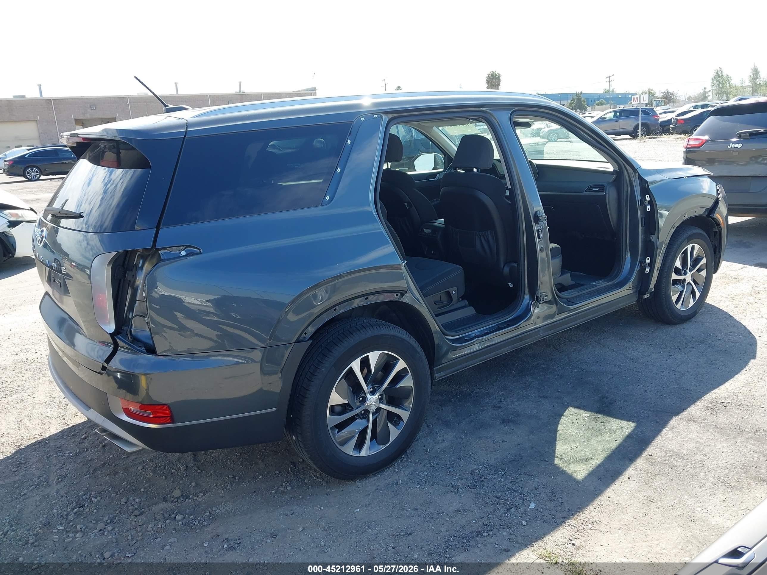 2021 Hyundai Palisade Sel Серый vin: KM8R24HE9MU192344