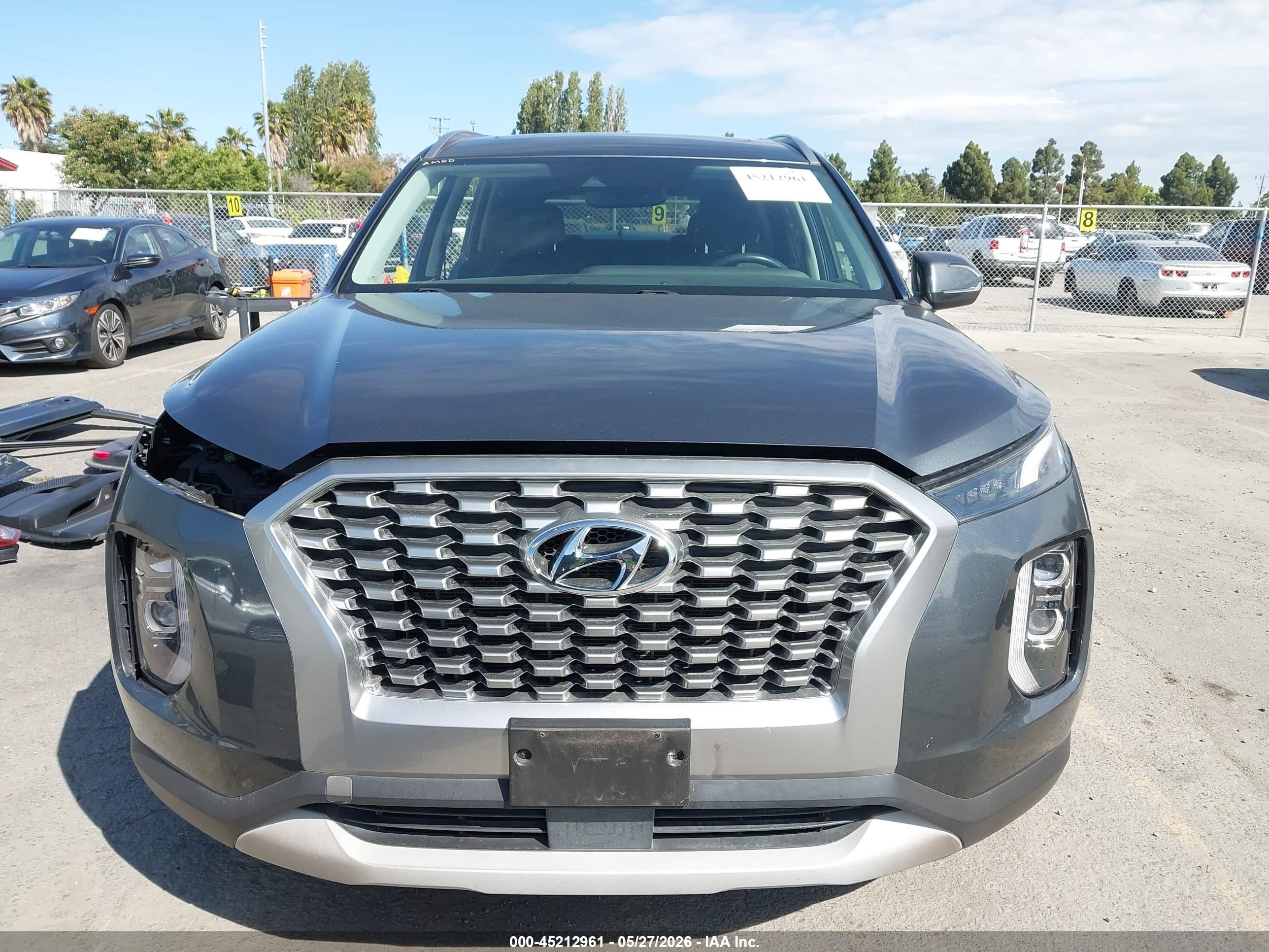 2021 Hyundai Palisade Sel Серый vin: KM8R24HE9MU192344