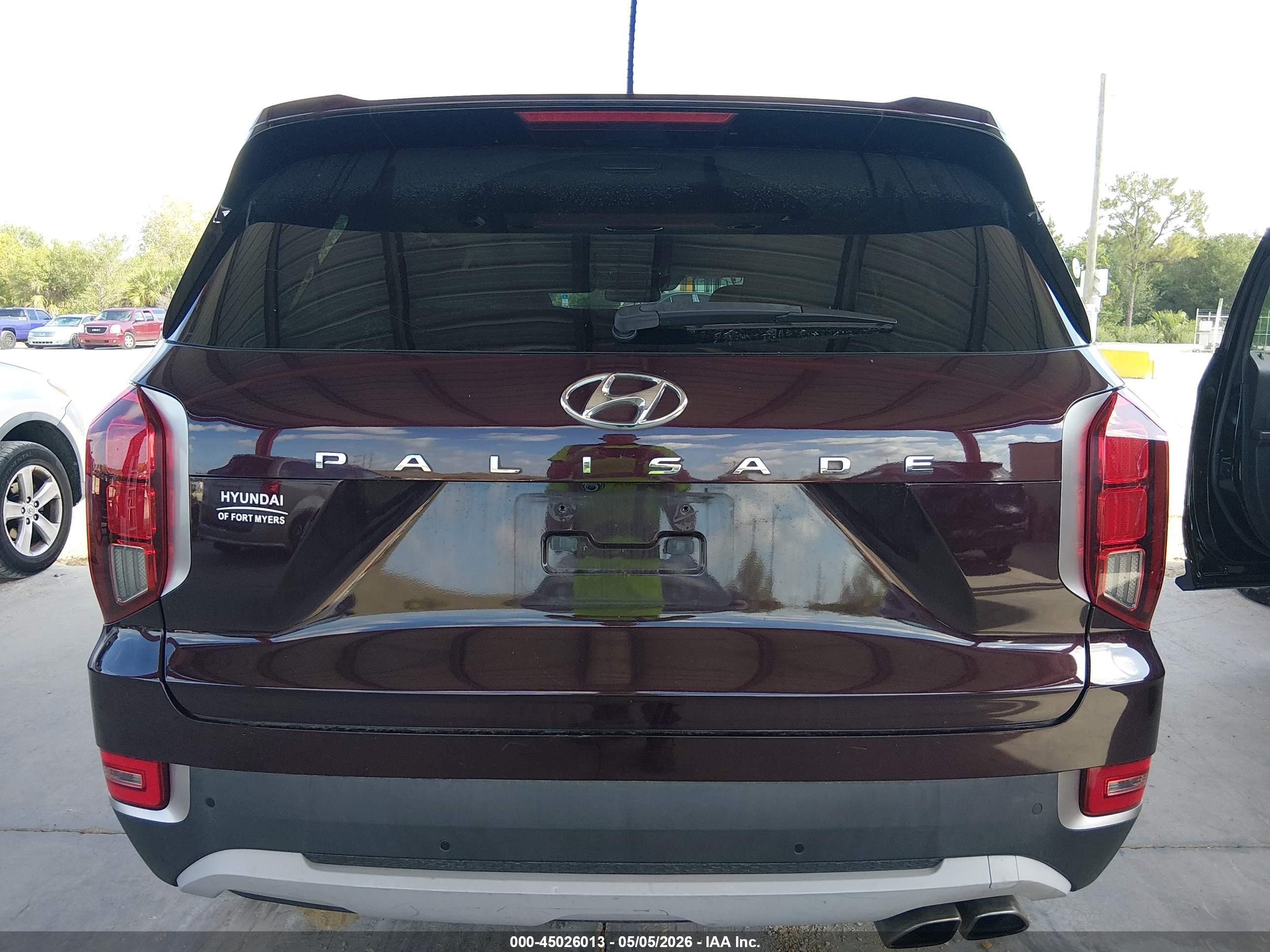 2022 Hyundai Palisade Sel Бордовый vin: KM8R34HE1NU435059