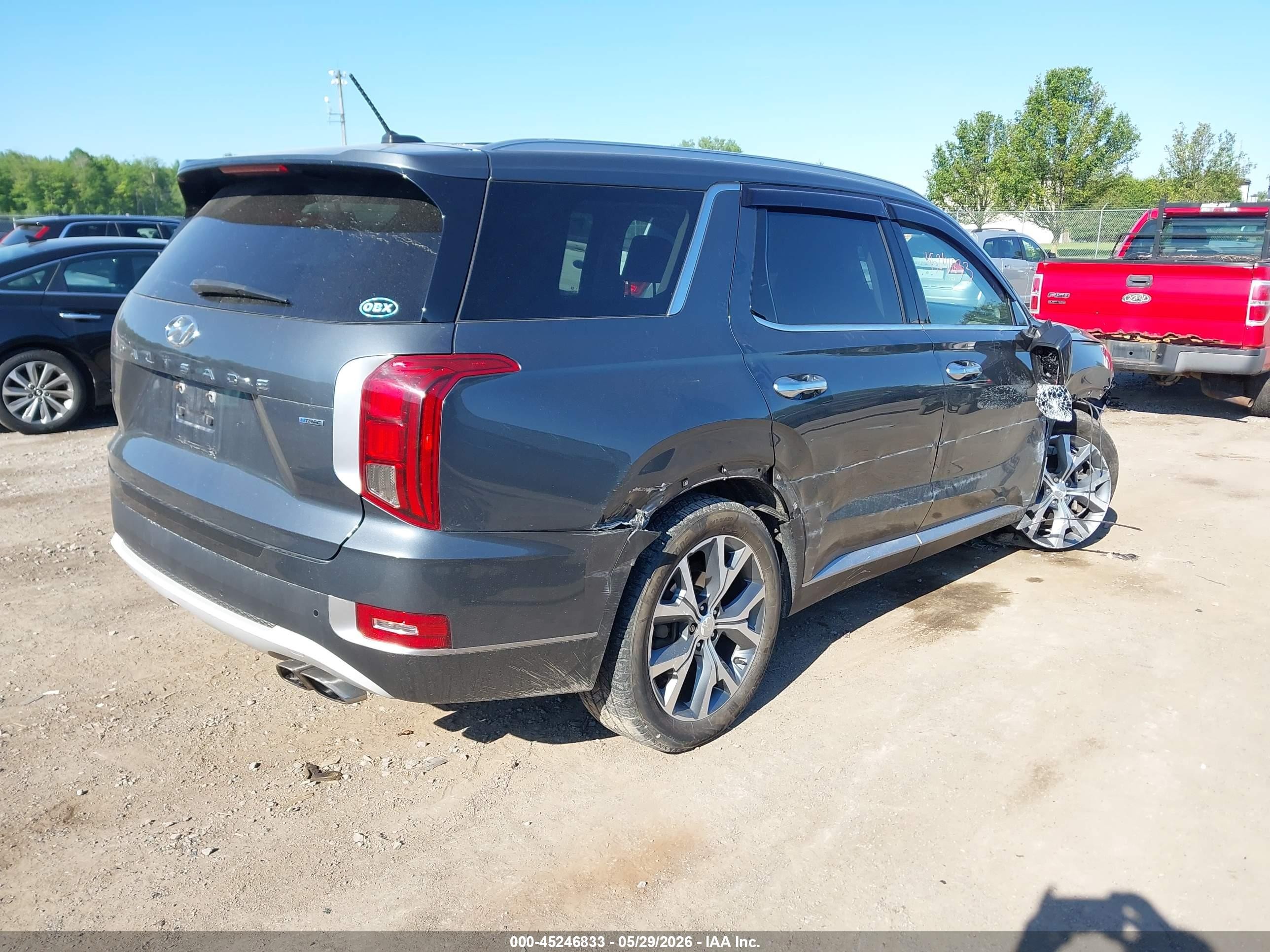 2021 Hyundai Palisade Sel Серый vin: KM8R3DHE9MU228496