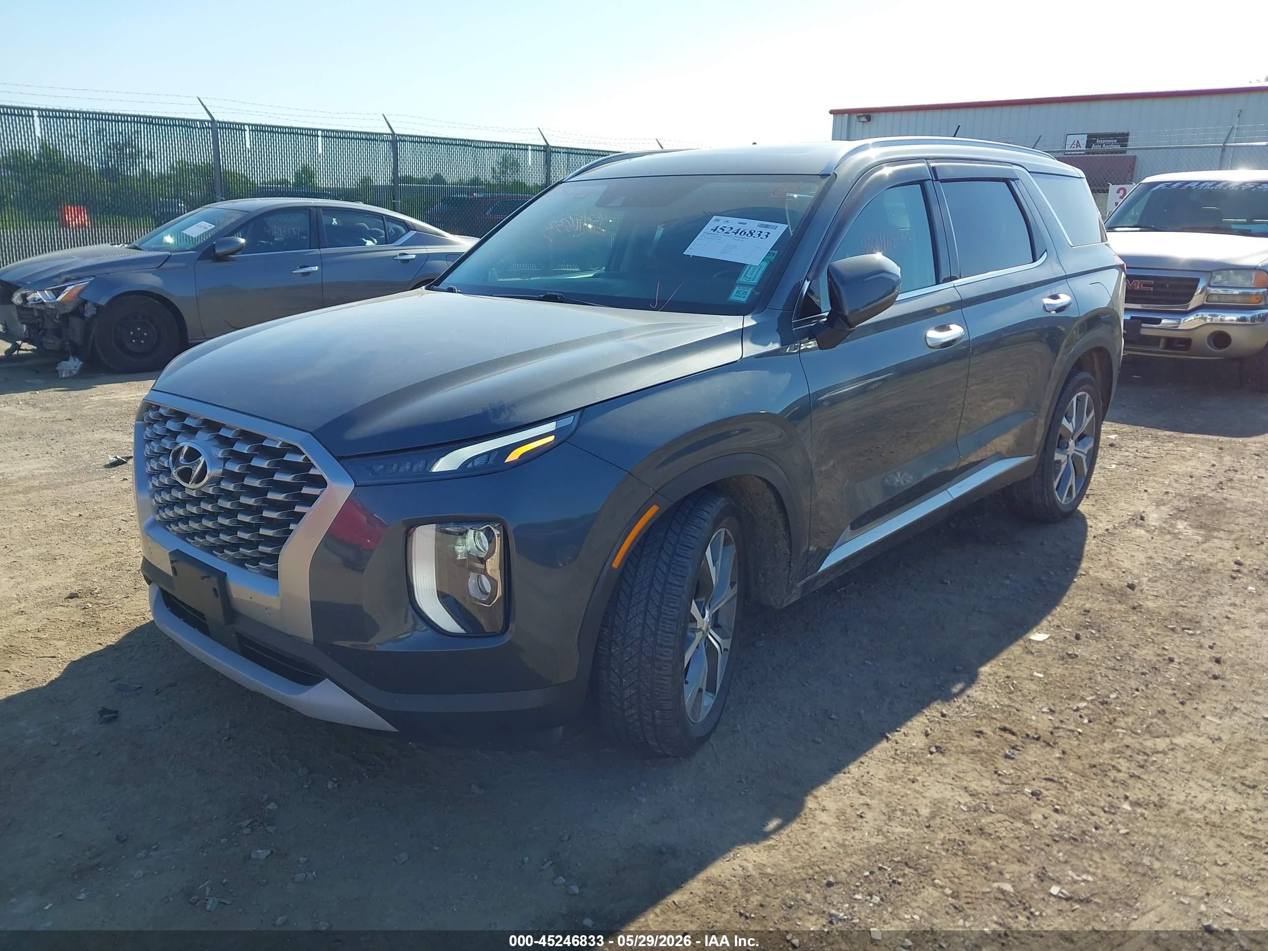 2021 Hyundai Palisade Sel Серый vin: KM8R3DHE9MU228496