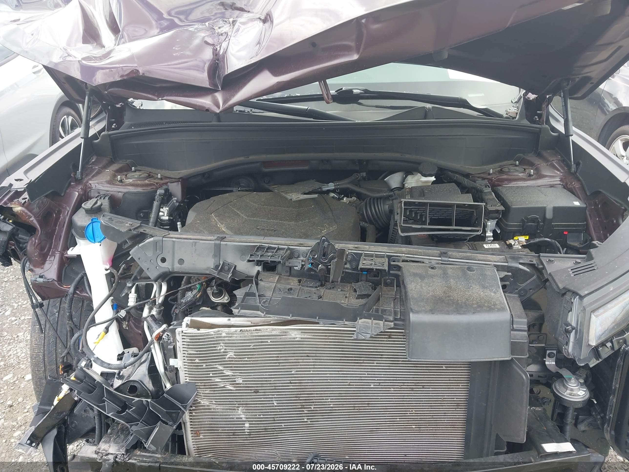 2024 Hyundai Palisade Sel Темно-бордовый vin: KM8R44GE1RU697054