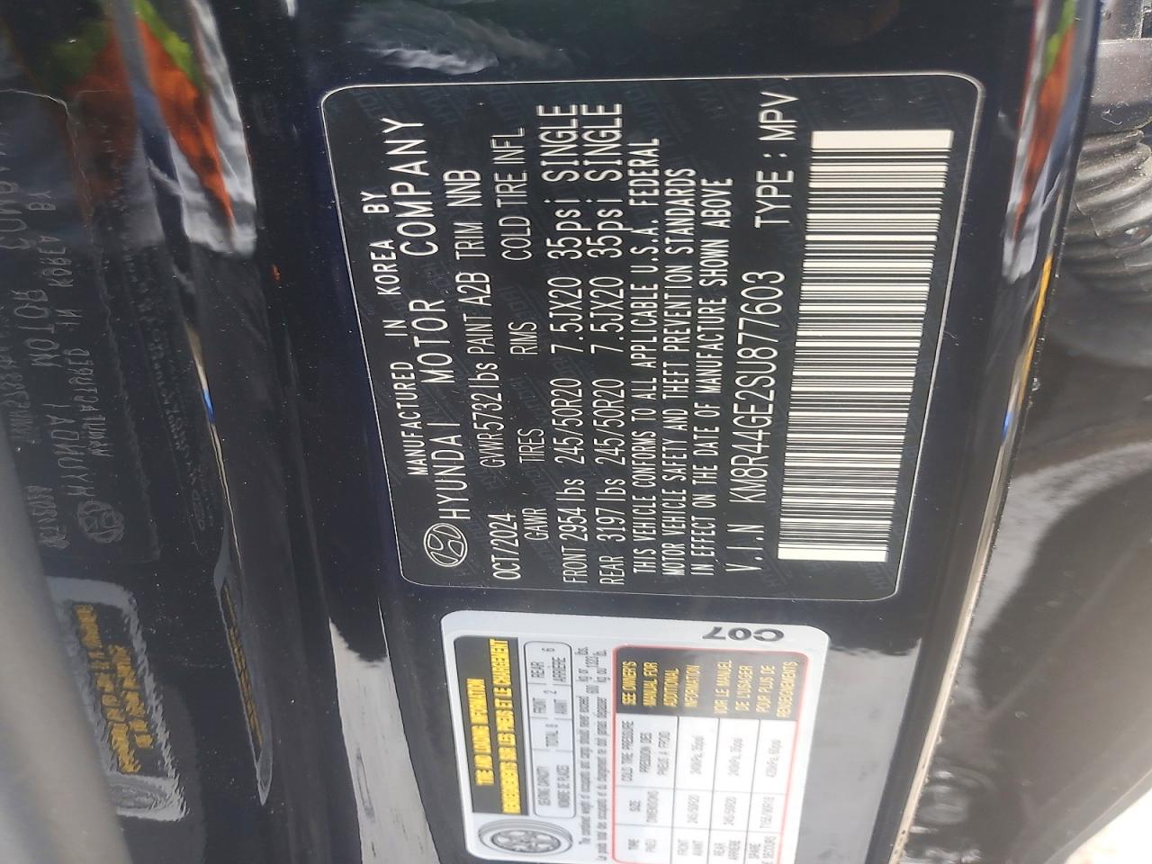 2025 Hyundai Palisade Sel Premium Черный vin: KM8R44GE2SU877603
