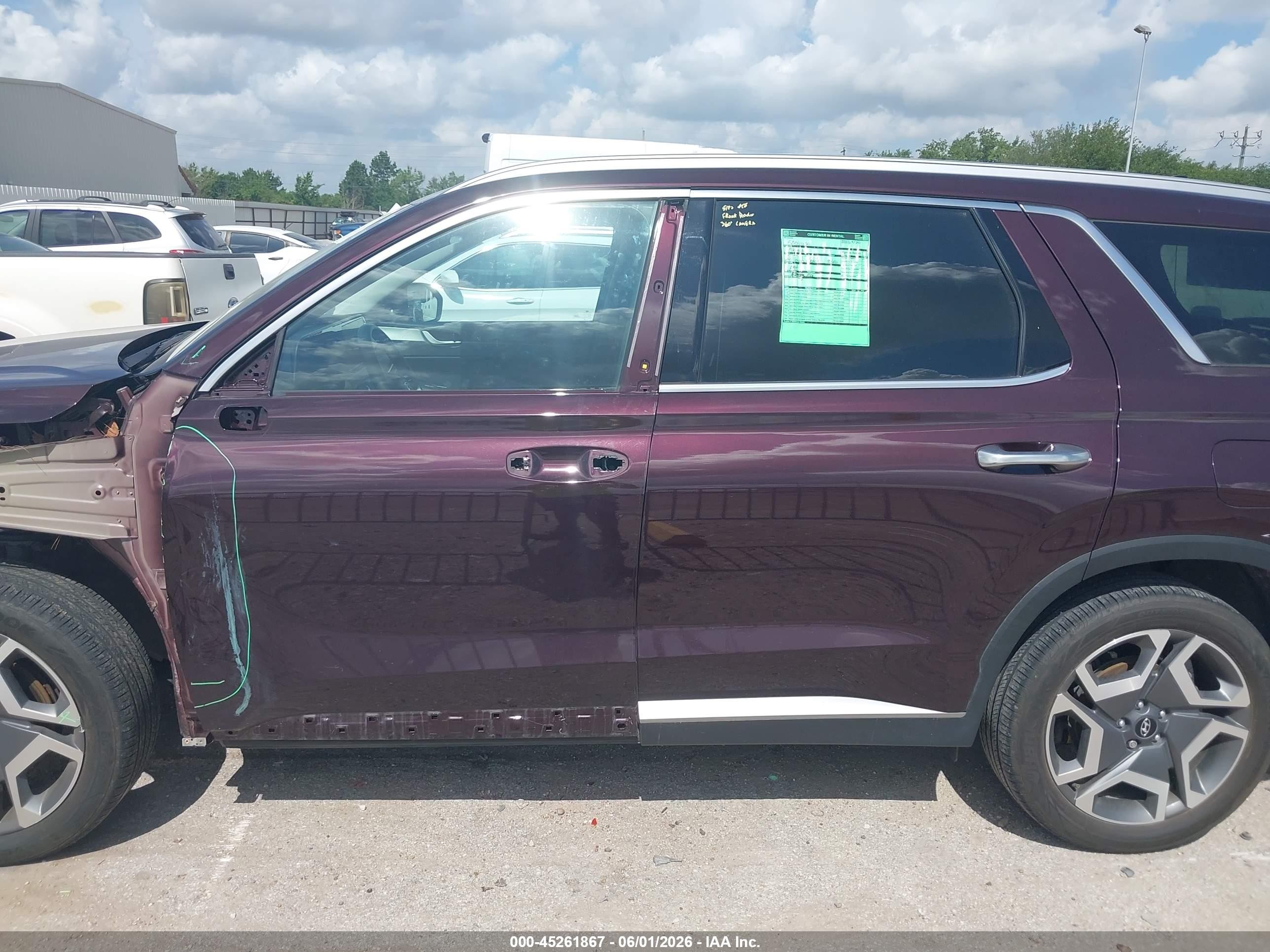 2024 Hyundai Palisade Sel Бордовый vin: KM8R44GE7RU696121