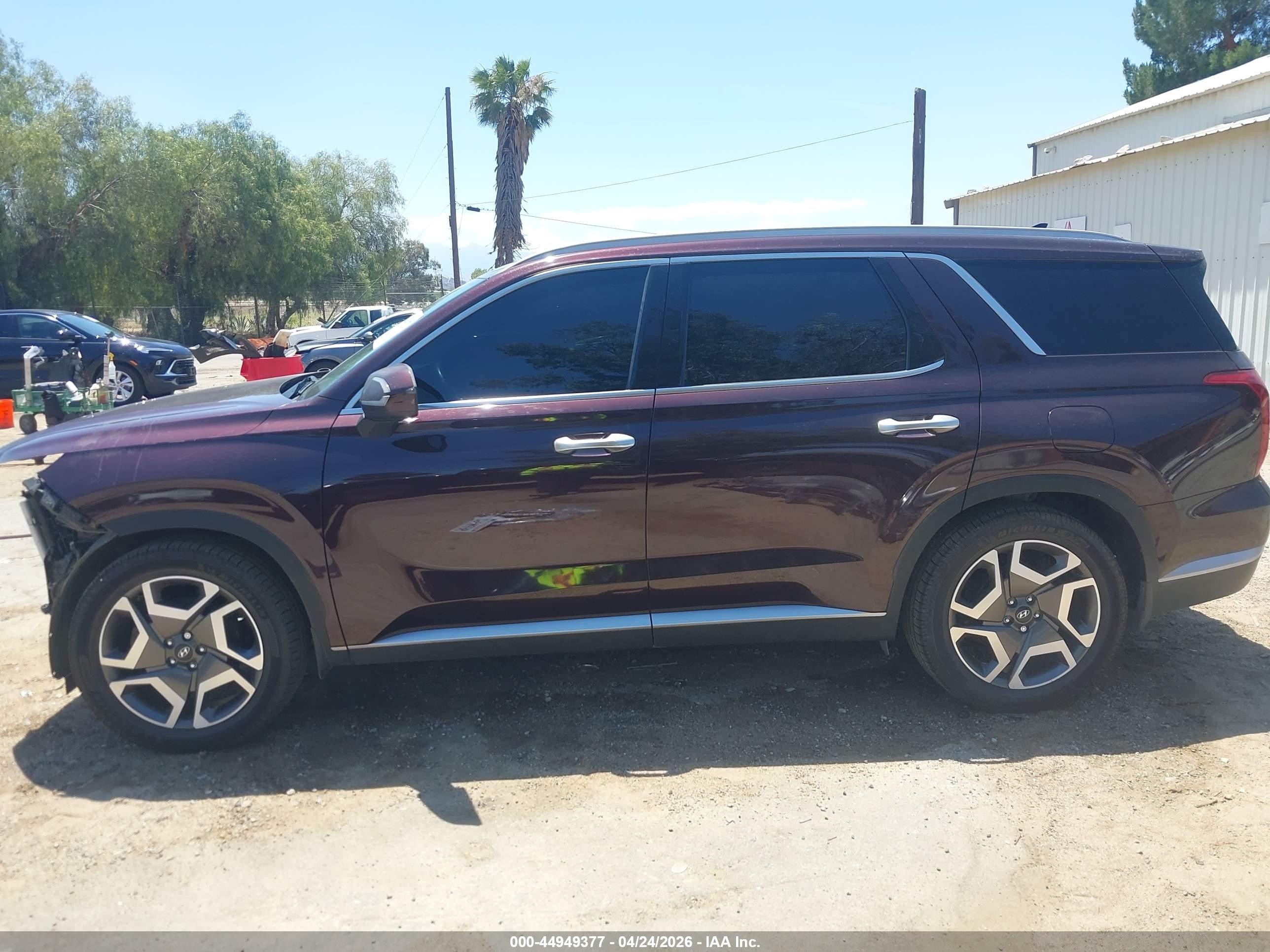2023 Hyundai Palisade Sel Burgundy vin: KM8R44GE9PU581792