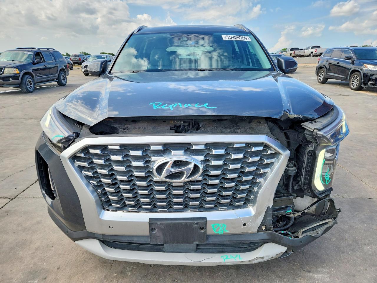 2020 Hyundai Palisade Sel Gray vin: KM8R44HE3LU157601