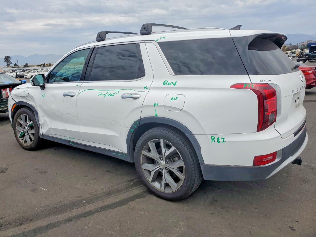 2022 Hyundai Palisade Sel White vin: KM8R44HE3NU420981