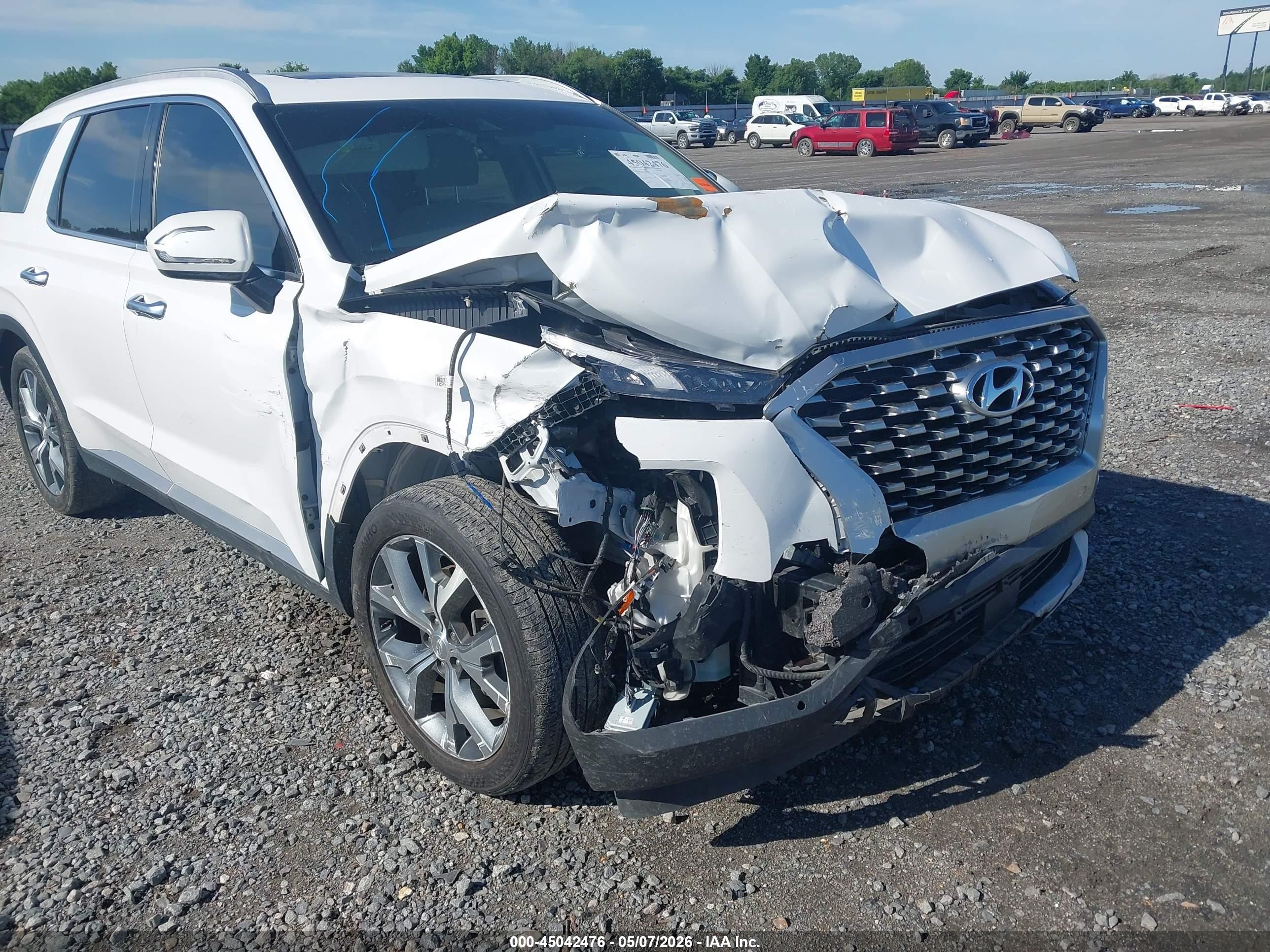 2021 Hyundai Palisade Sel Белый vin: KM8R44HE4MU225454