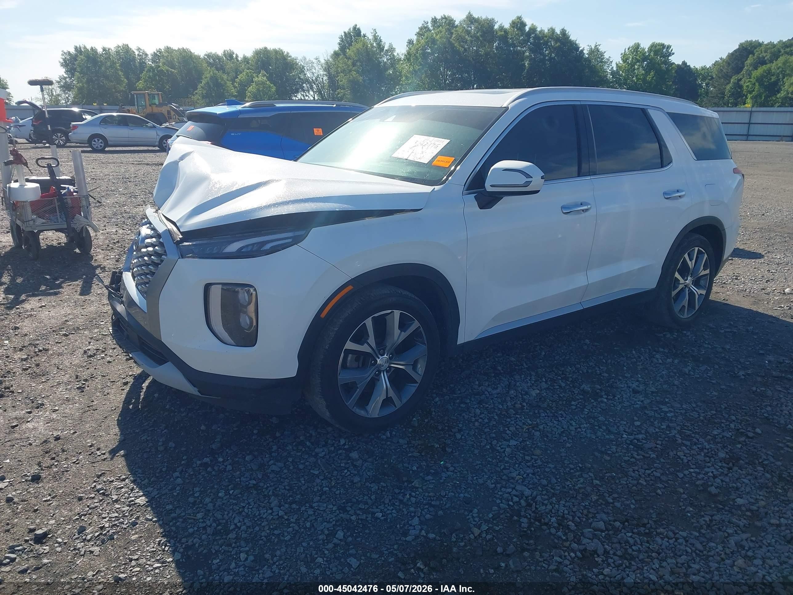 2021 Hyundai Palisade Sel Белый vin: KM8R44HE4MU225454