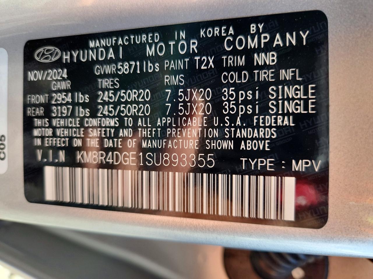 2025 Hyundai Palisade Sel Premium Серый vin: KM8R4DGE1SU893355