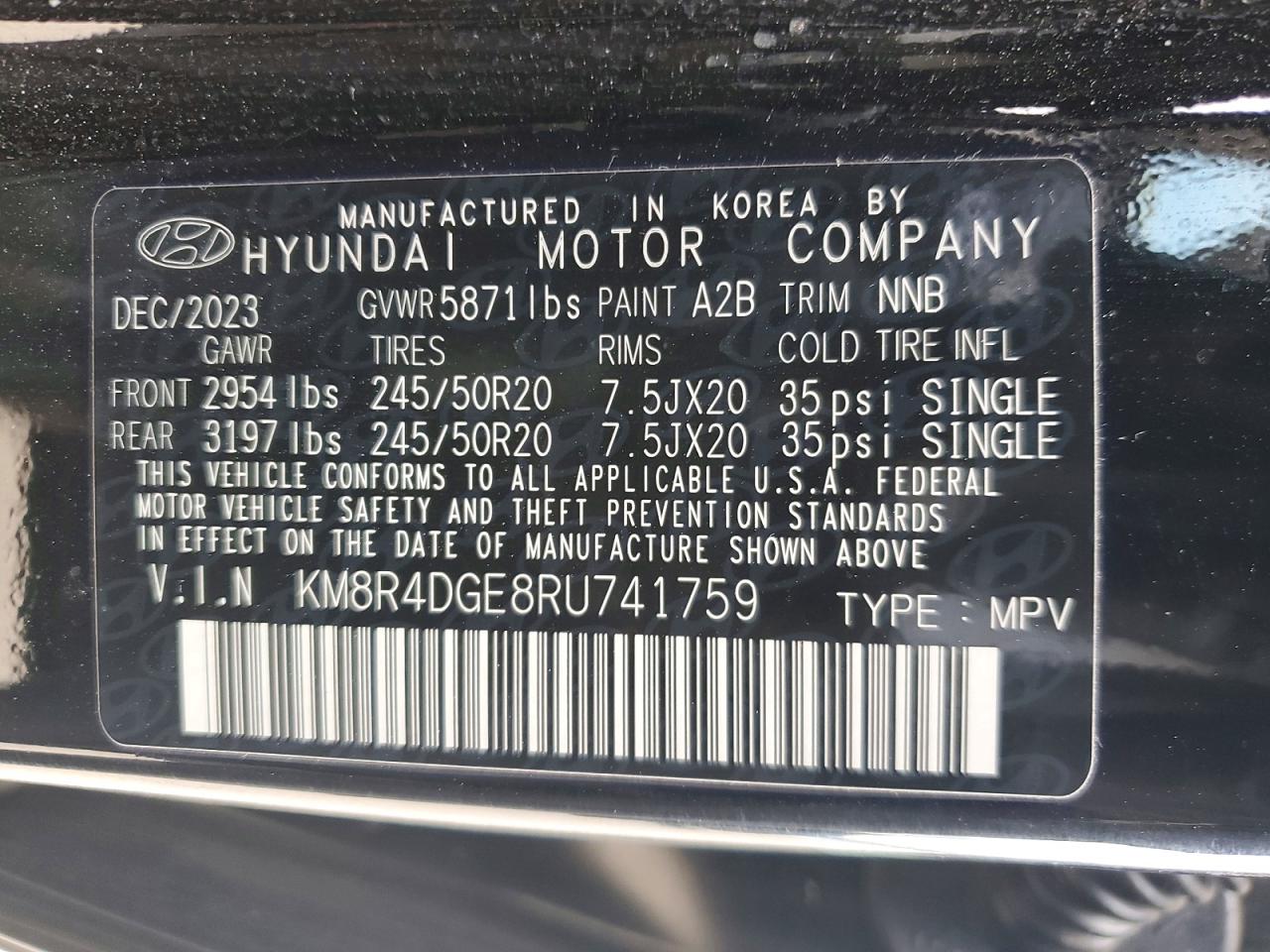 2024 Hyundai Palisade Sel Premium Черный vin: KM8R4DGE8RU741759