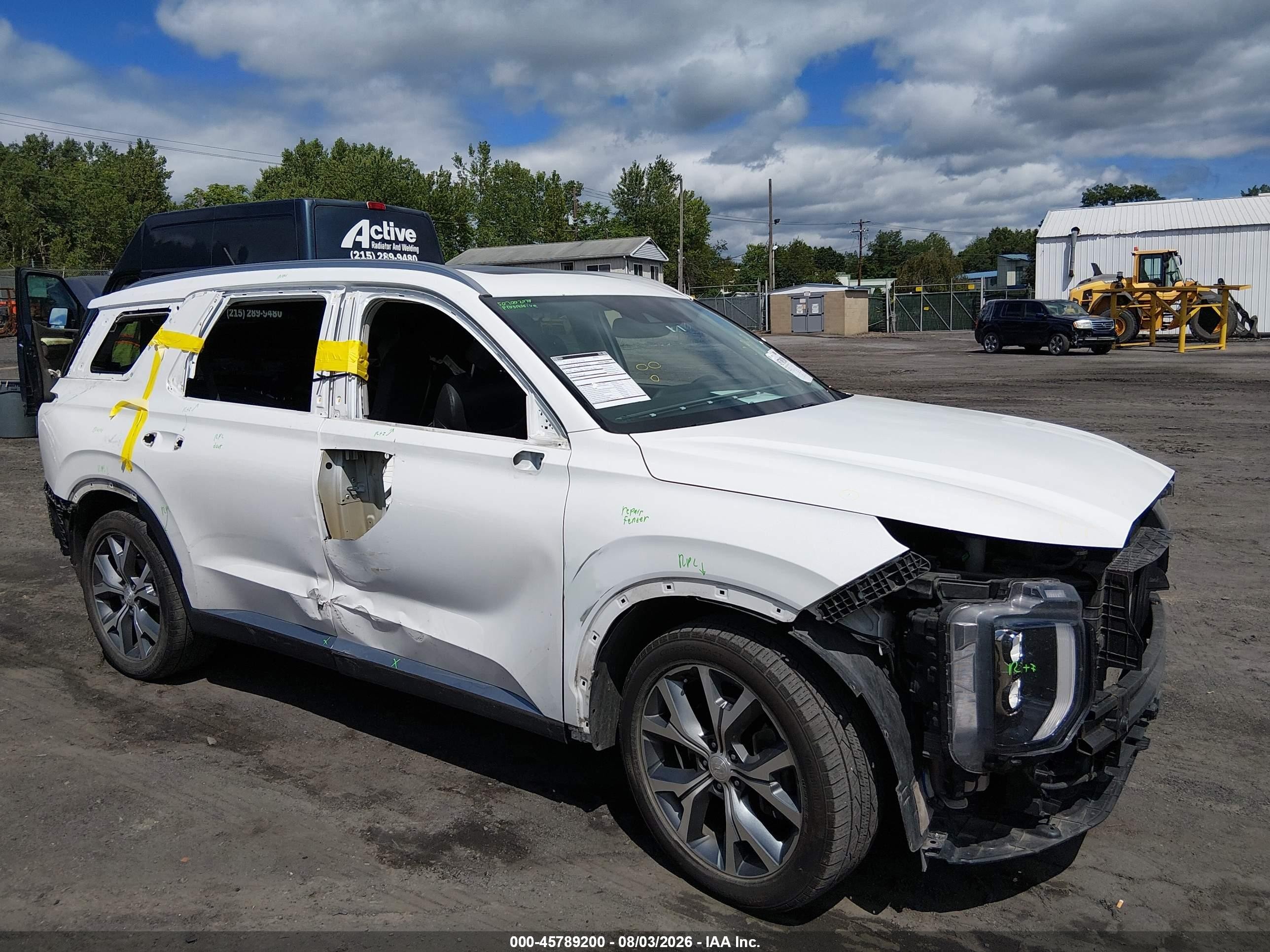 2020 Hyundai Palisade Sel Белый vin: KM8R4DHE0LU079391