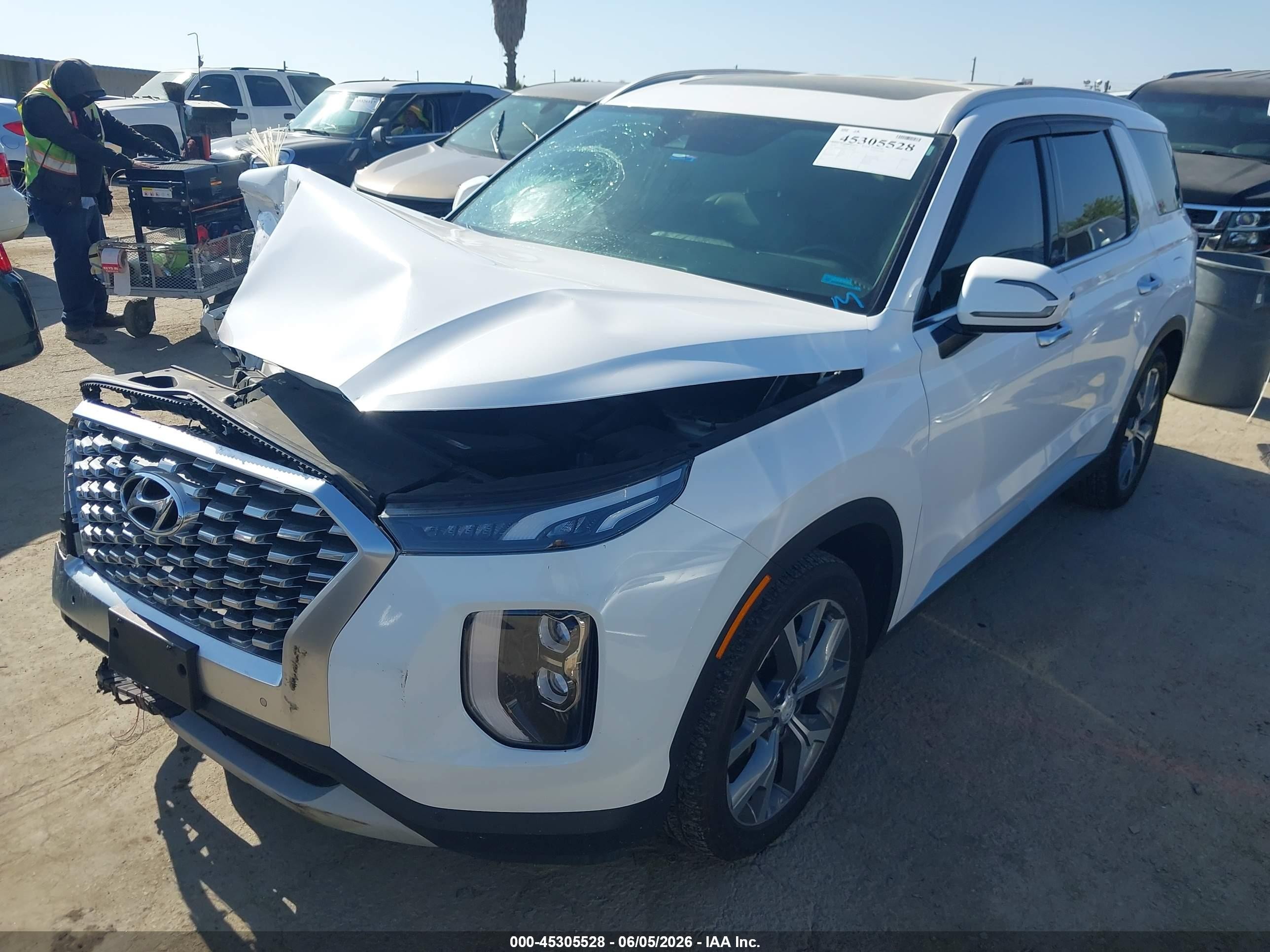 2020 Hyundai Palisade Sel Белый vin: KM8R4DHE2LU112892