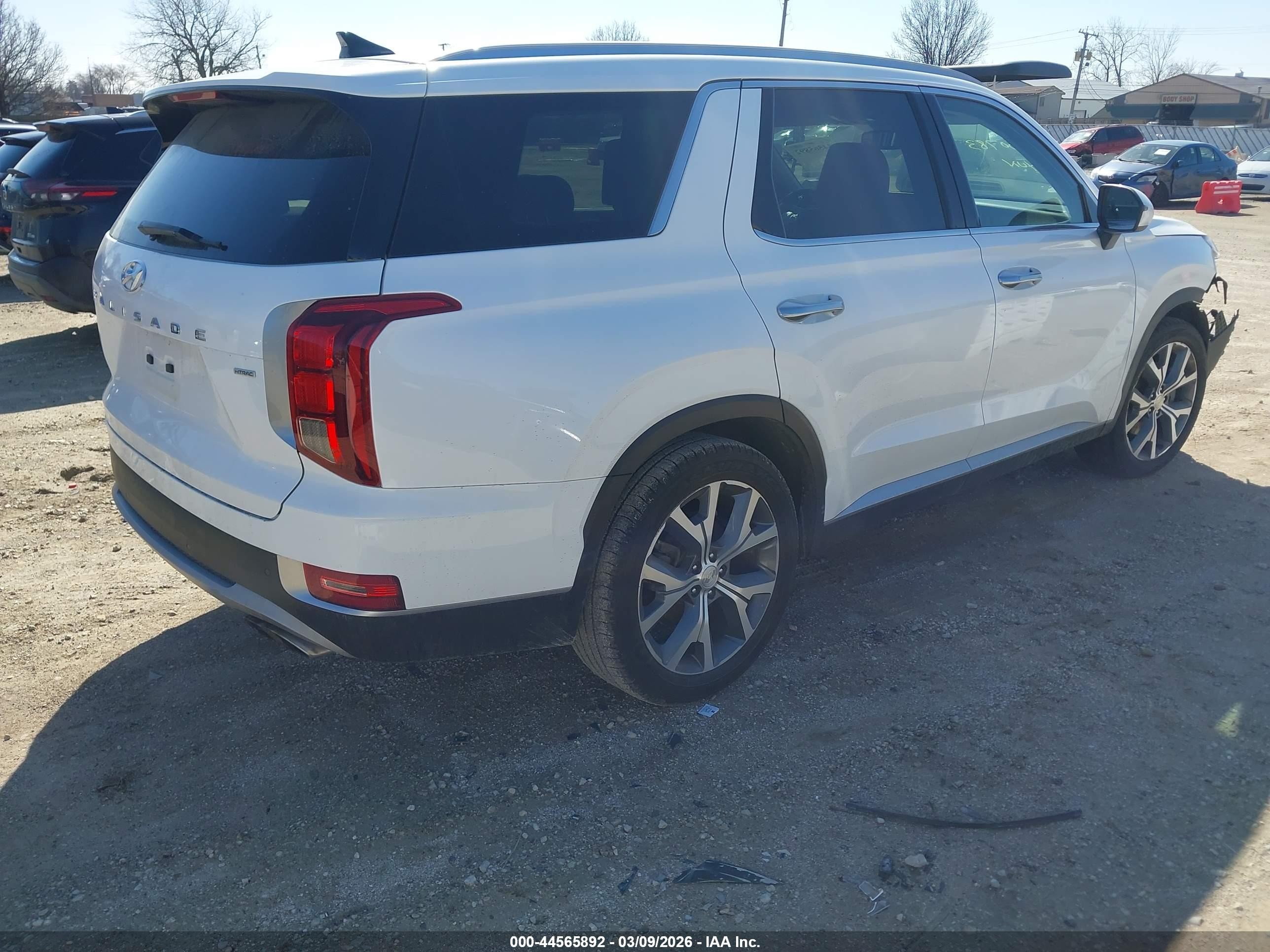 2022 Hyundai Palisade Sel White vin: KM8R4DHE2NU485353