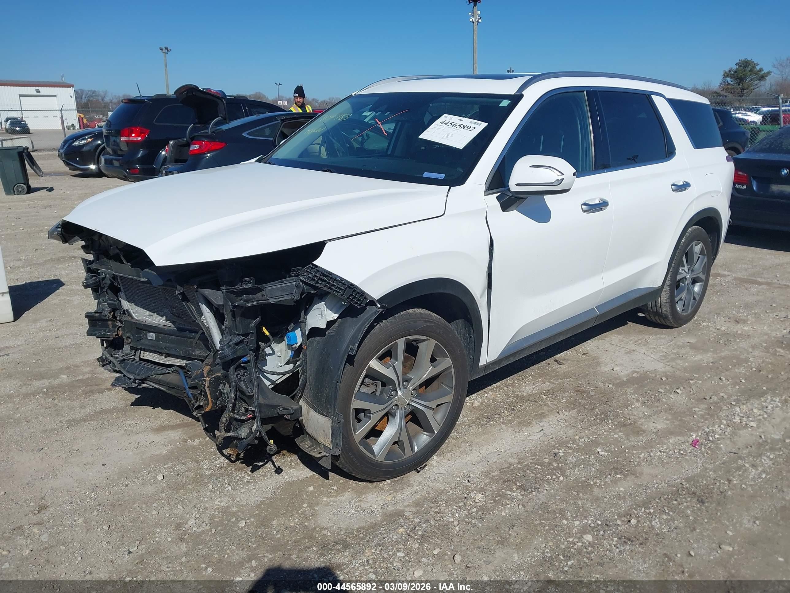 2022 Hyundai Palisade Sel White vin: KM8R4DHE2NU485353