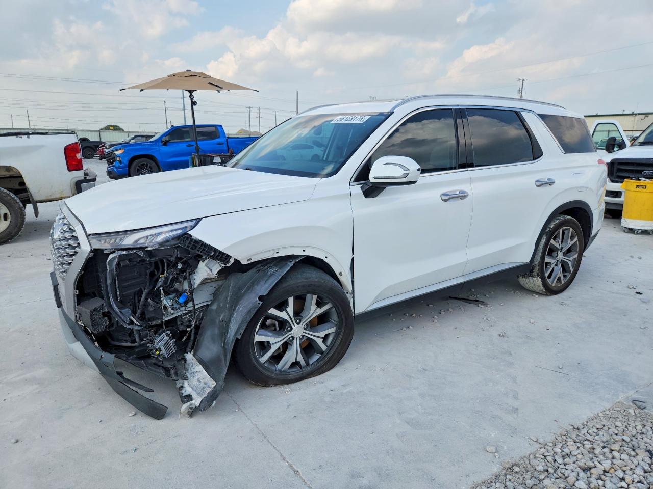 2022 Hyundai Palisade Sel White vin: KM8R4DHE9NU488458