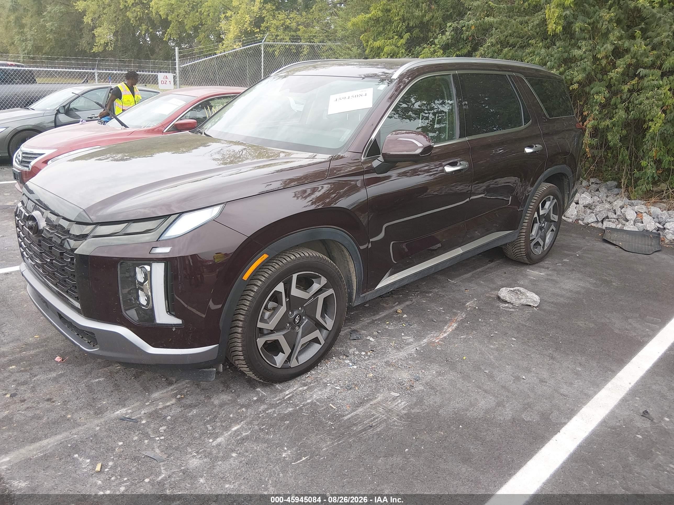 2023 Hyundai Palisade Limited Burgundy vin: KM8R54GE9PU516499