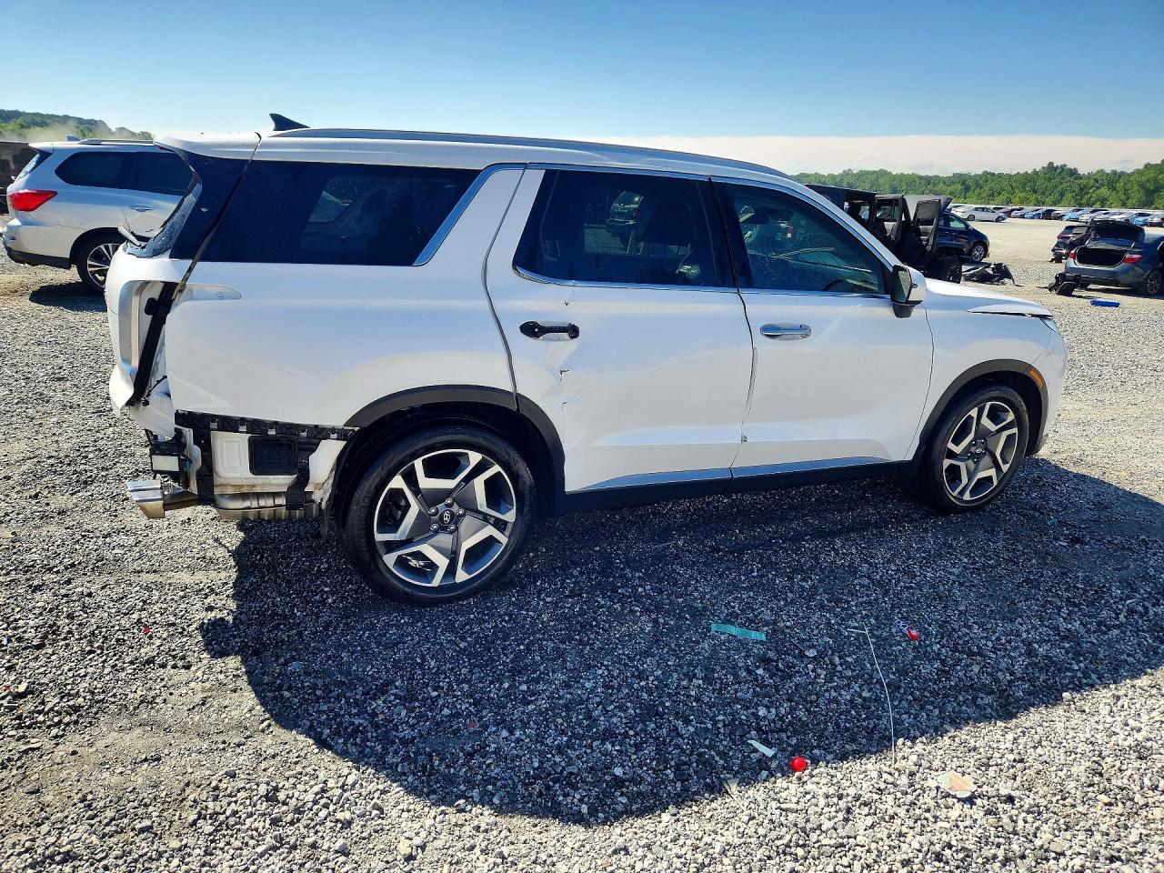 2024 Hyundai Palisade Limited White vin: KM8R54GE9RU679799