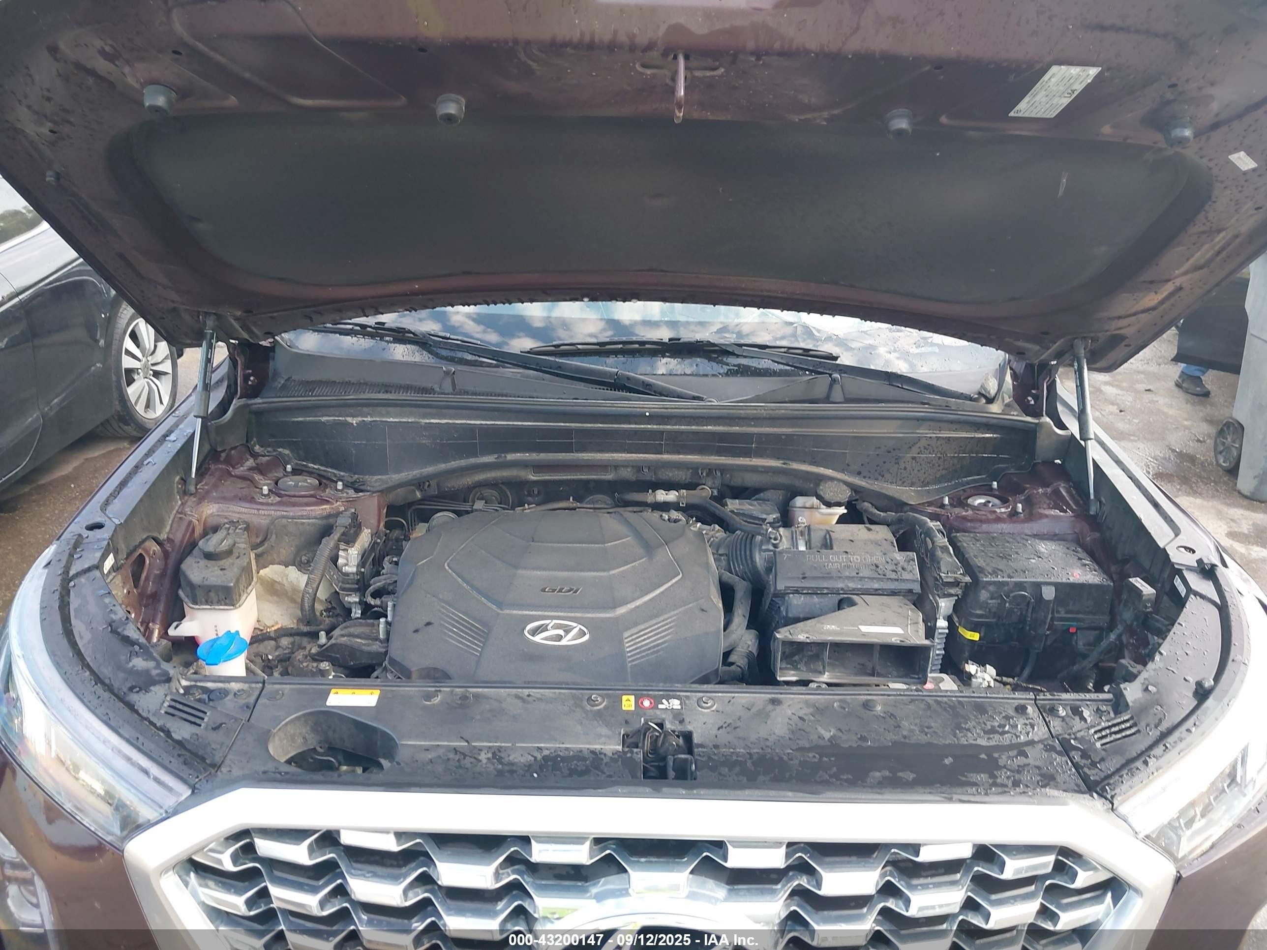 2021 Hyundai Palisade Limited Темно-бордовый vin: KM8R54HE5MU285319