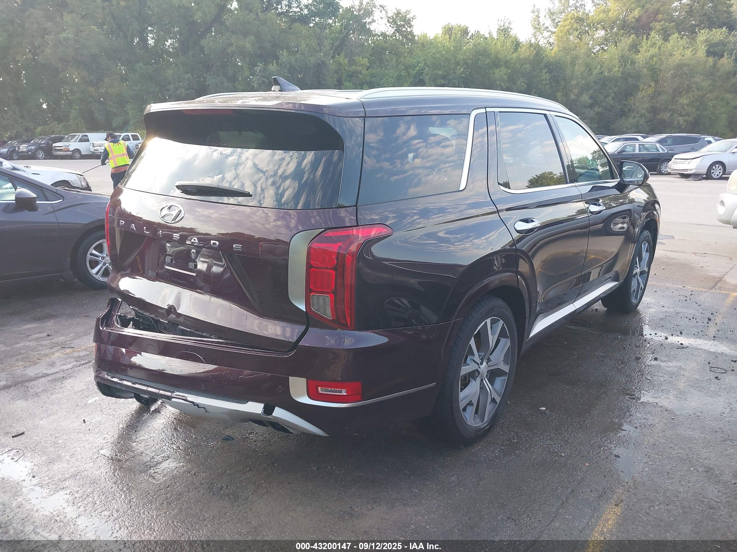 2021 Hyundai Palisade Limited Темно-бордовый vin: KM8R54HE5MU285319