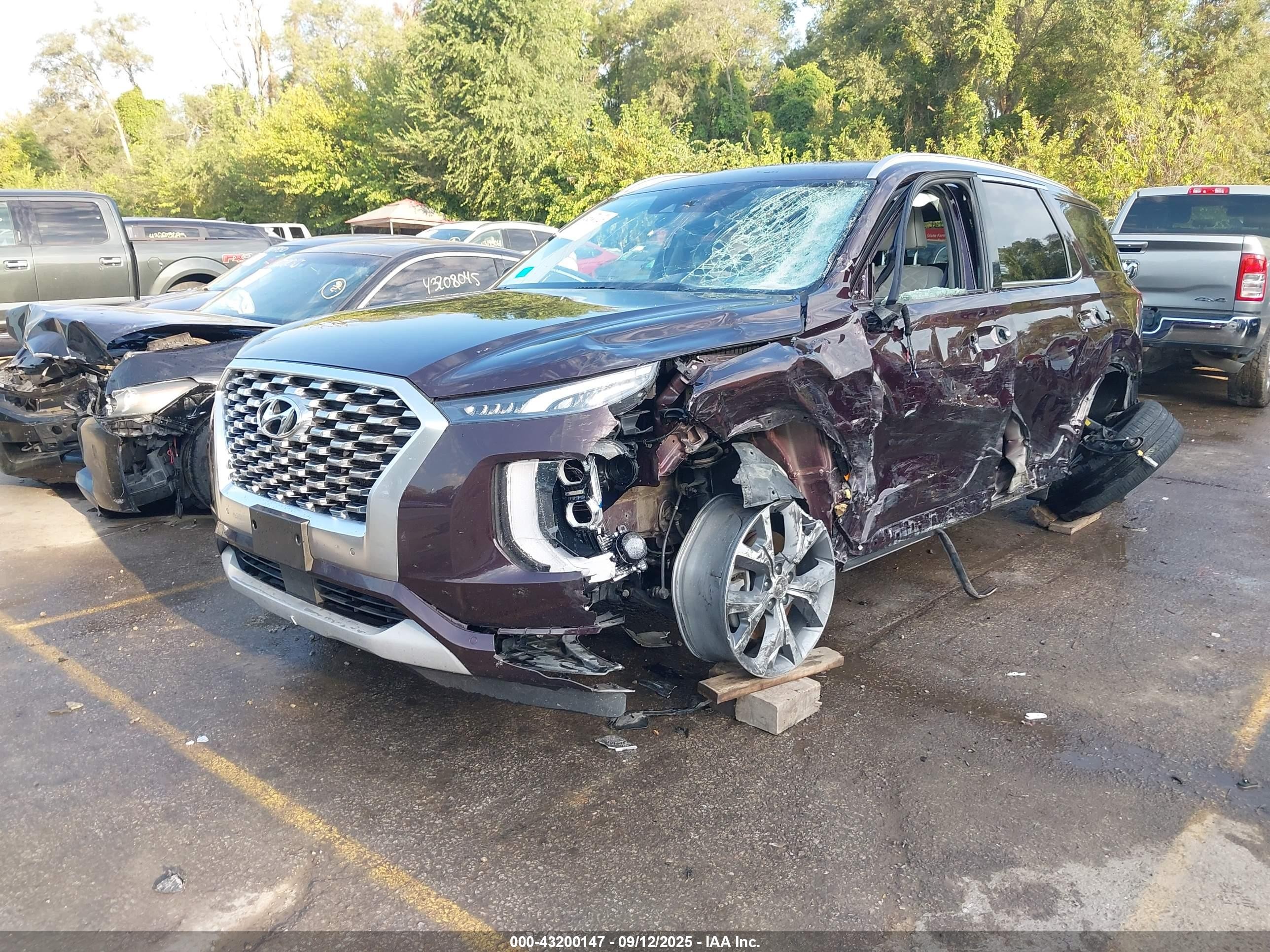 2021 Hyundai Palisade Limited Темно-бордовый vin: KM8R54HE5MU285319