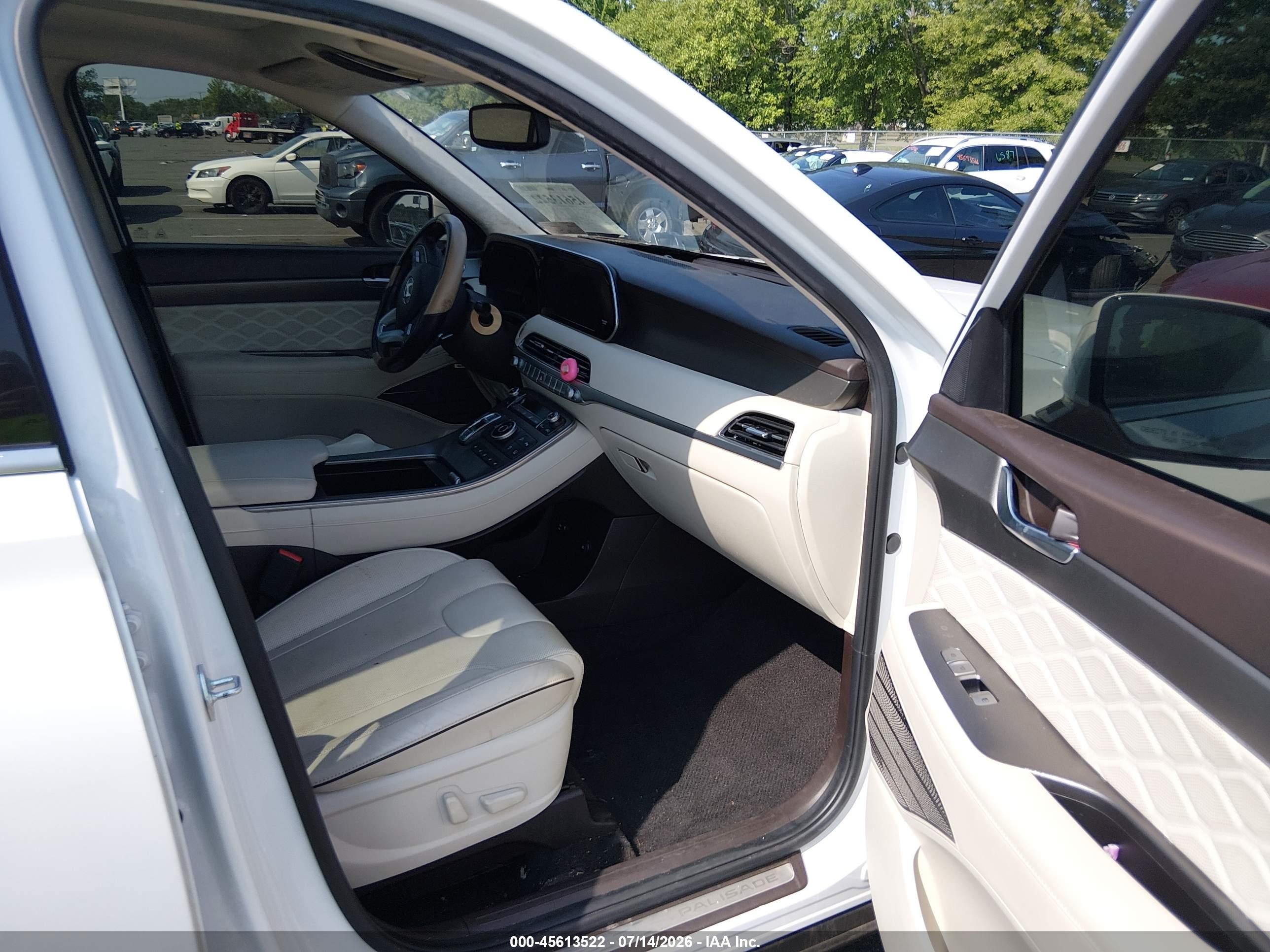 2020 Hyundai Palisade Limited White vin: KM8R5DHE1LU103324