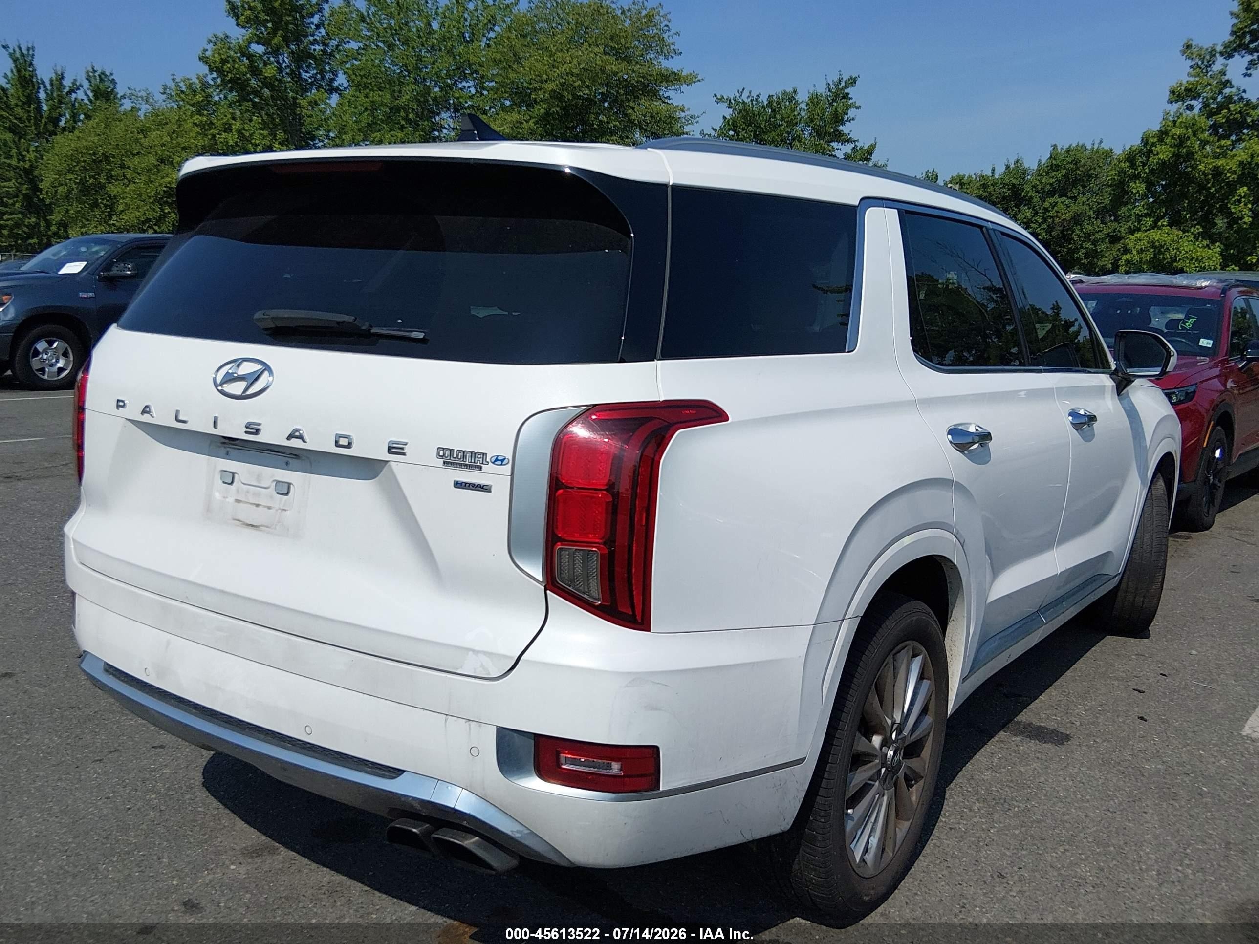 2020 Hyundai Palisade Limited White vin: KM8R5DHE1LU103324